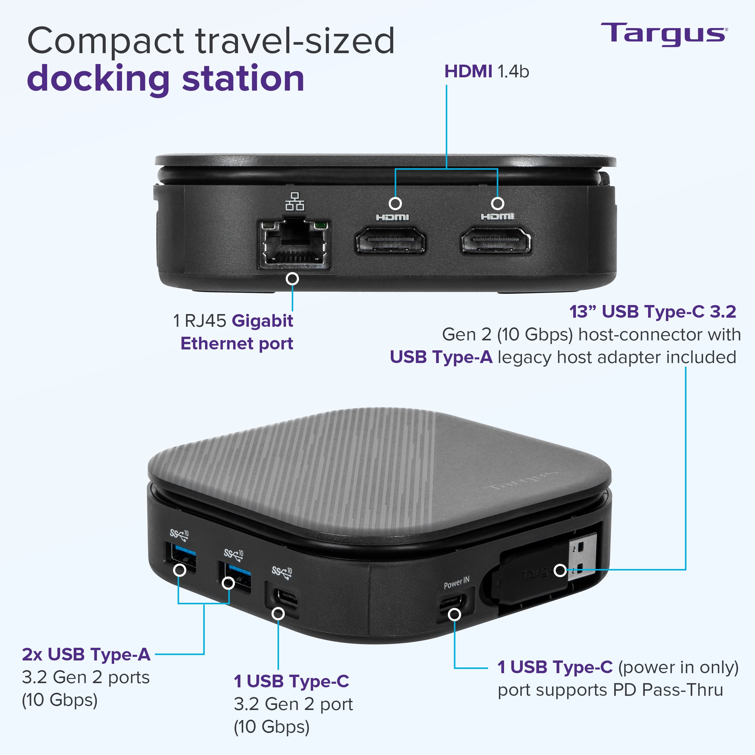 targus-usb-c-universal-dual-hd-docking-station-with-80w-pd-pass-thru-taa-complia image 2