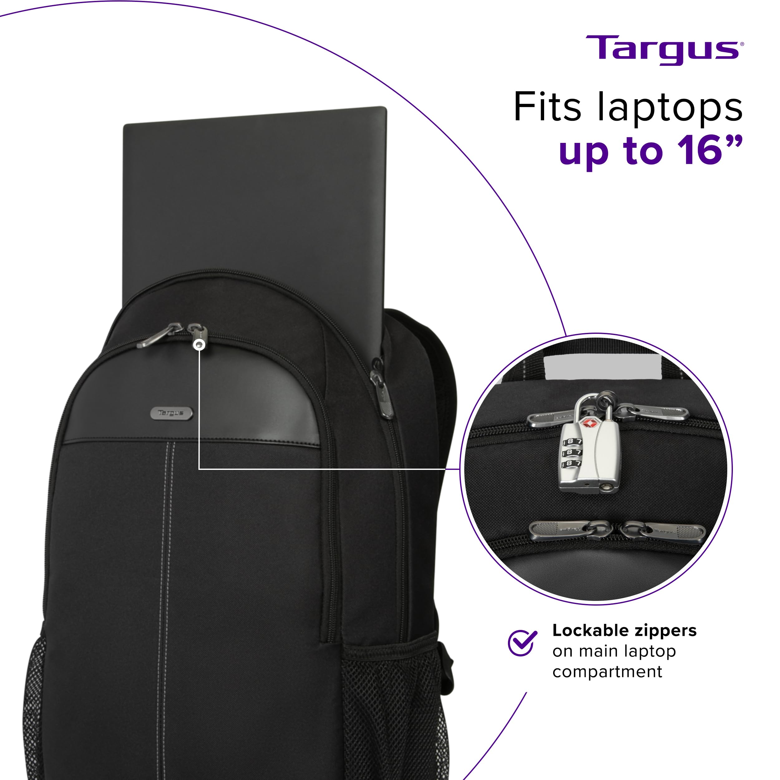 targus-15-16-inch-classic-laptop-backpack-tbb943gl-padded-19l-travel-backpack-fo image 3