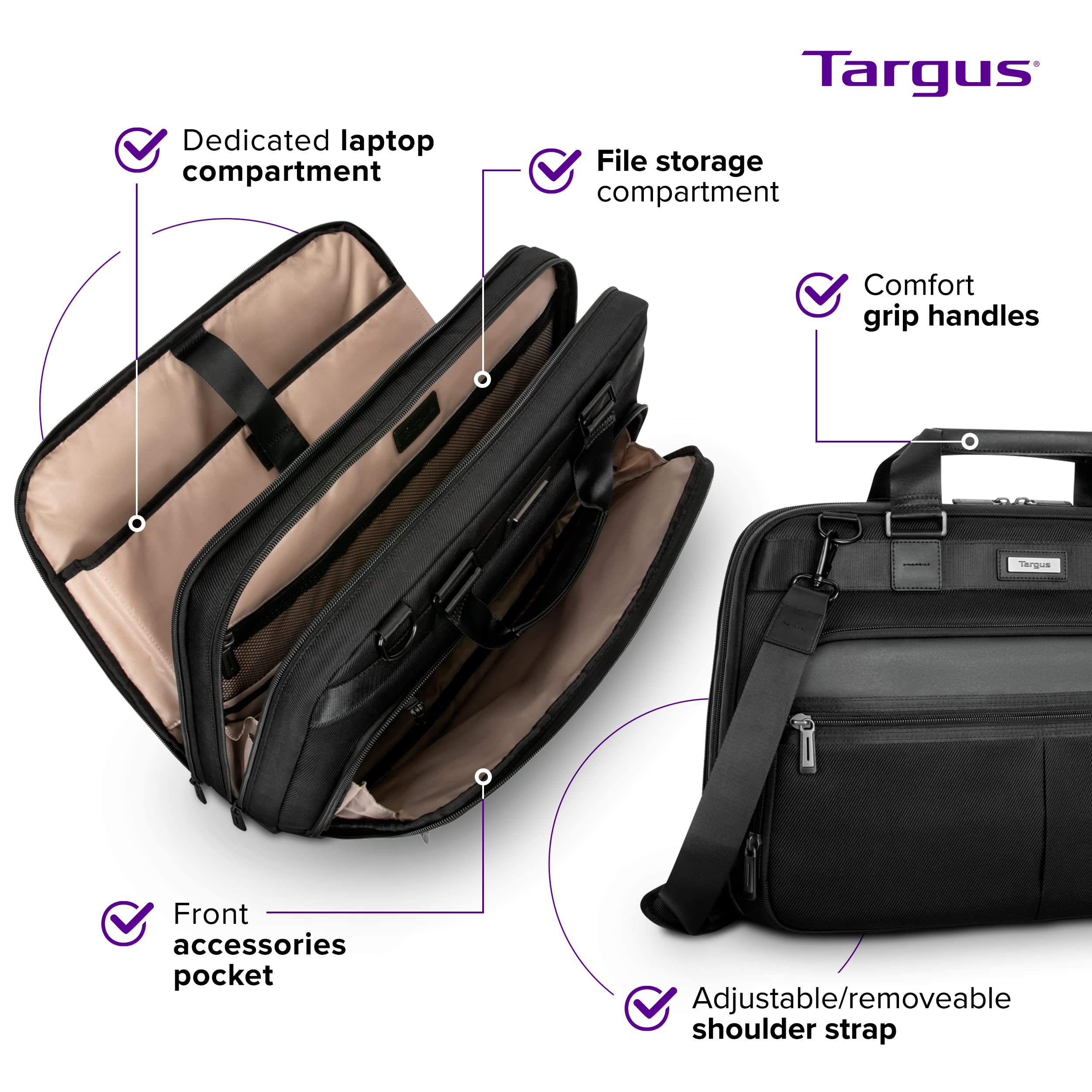 targus-mobile-elite-checkpoint-friendly-topload-for-15-4-inch-laptop-bag-black-t image 3