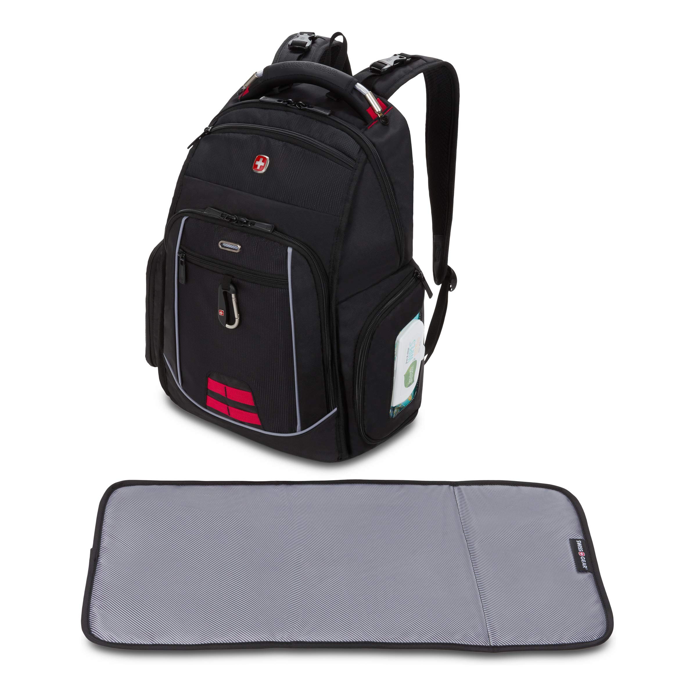 swissgear-2727-diaper-bag-backpack-multifunction-travel-backpack-black image 1