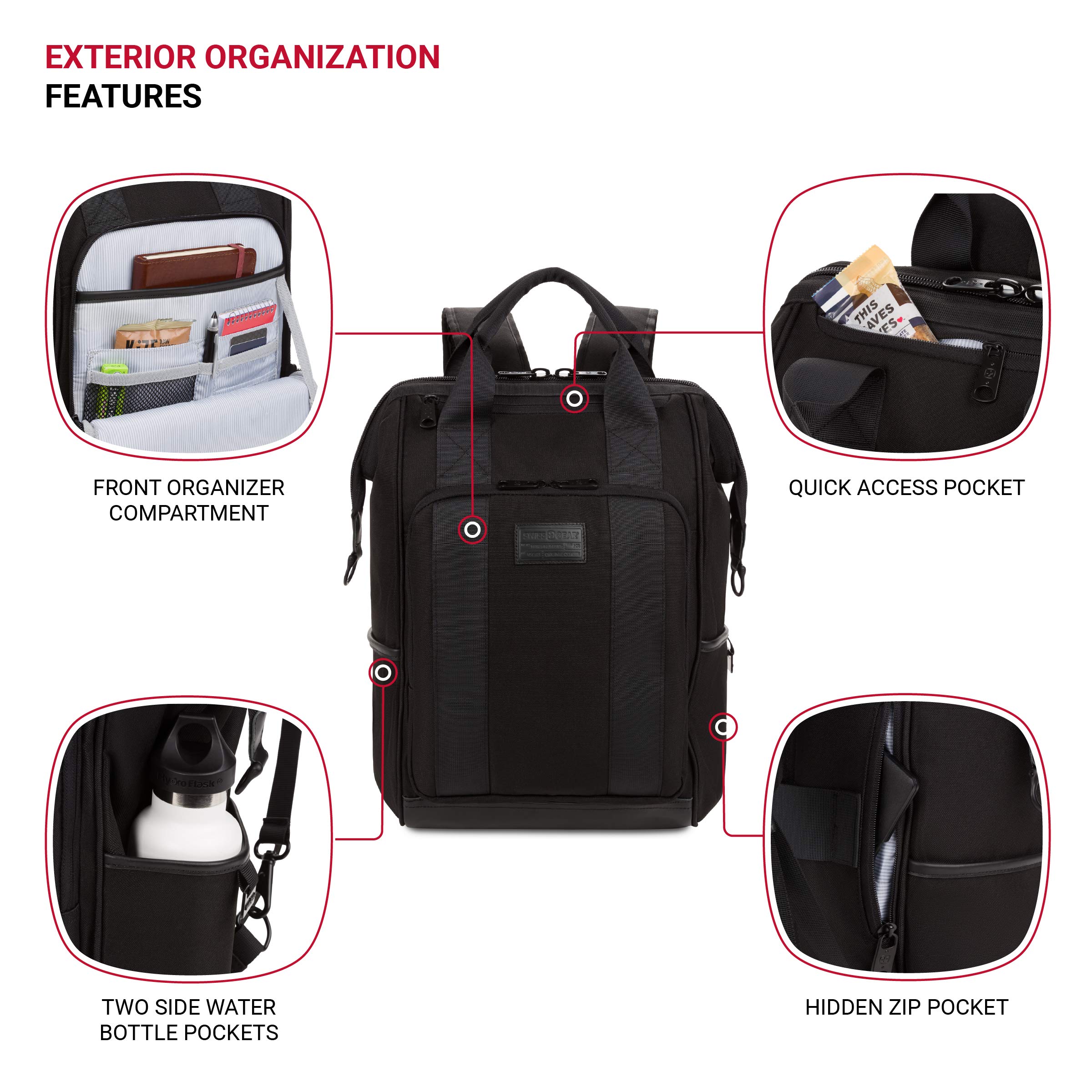 swissgear-3577-laptop-backpack-fits-16-inch-laptop-doctor-bag-style-black-stealt image 3