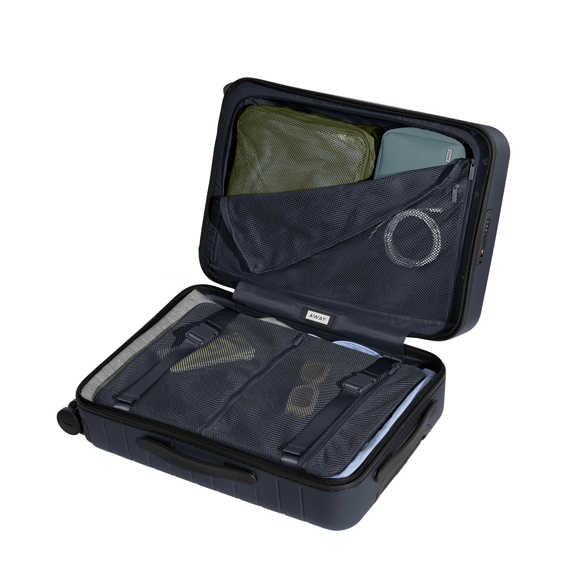 away-travel-duo-bigger-carry-on-suitcase-everywhere-duffle-bag-set-navy-blue image 3