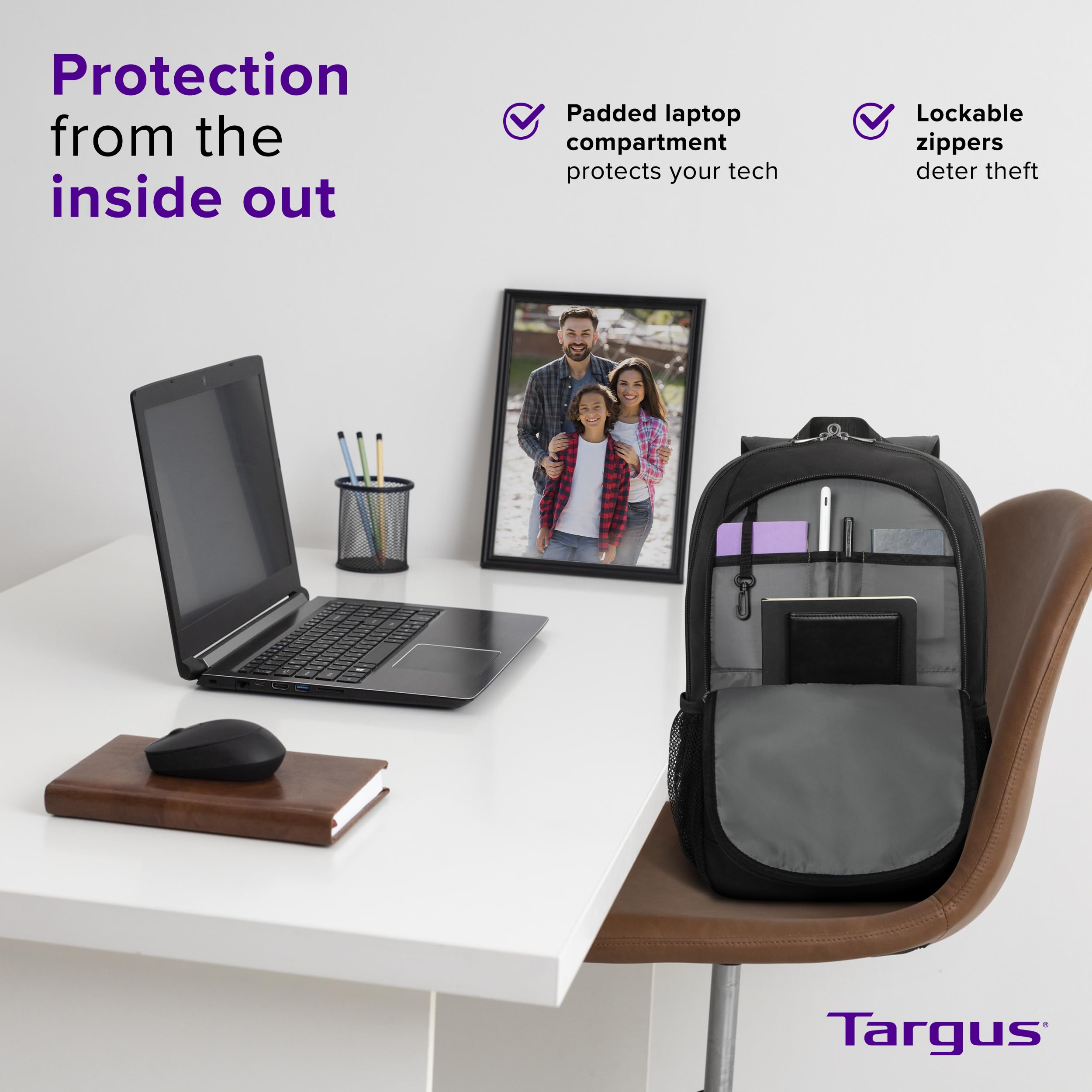 targus-15-16-inch-classic-laptop-backpack-tbb943gl-padded-19l-travel-backpack-fo image 5