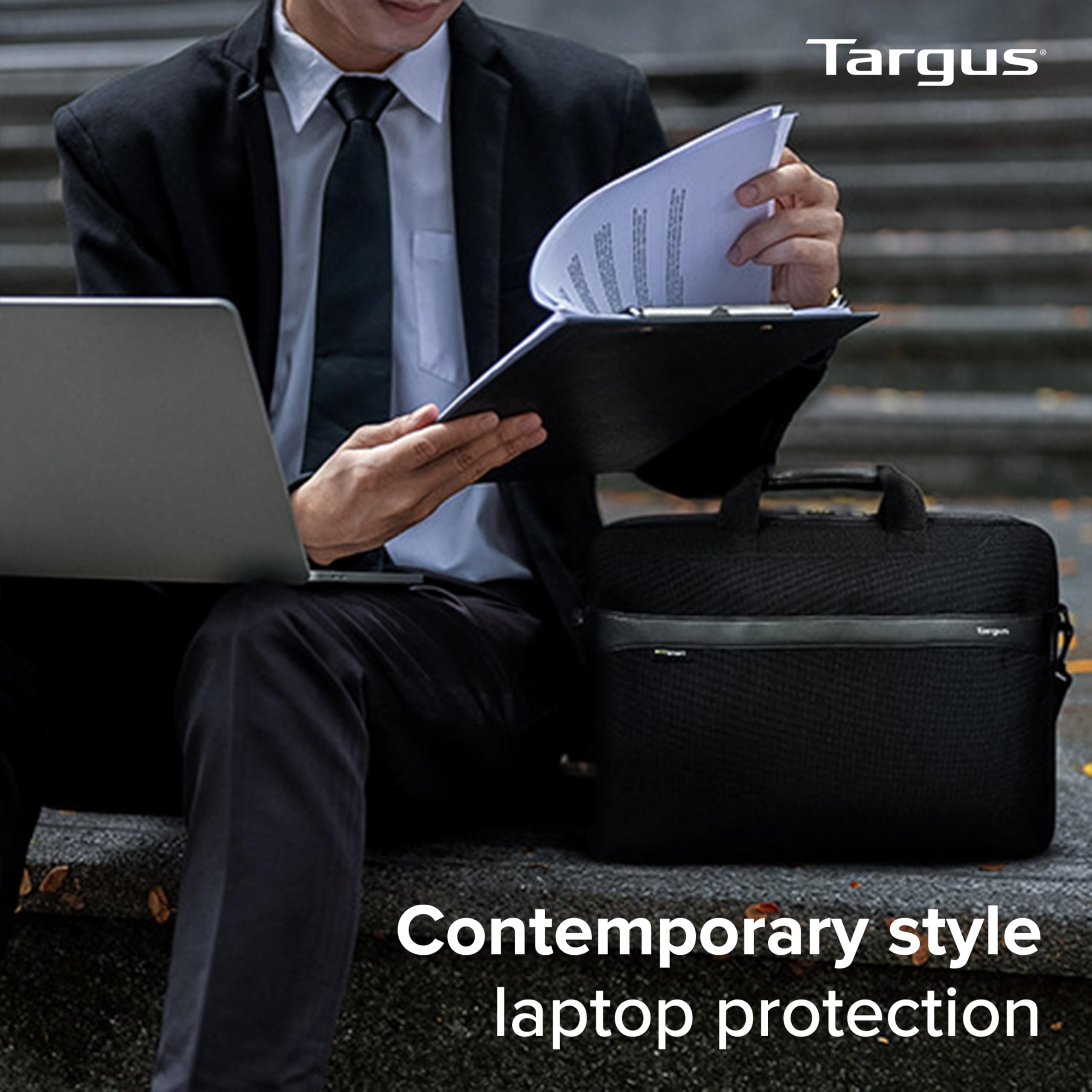 targus-15-16-geolite-ecosmart-slim-brief-laptop-bag-sustainable-water-resistant image 6
