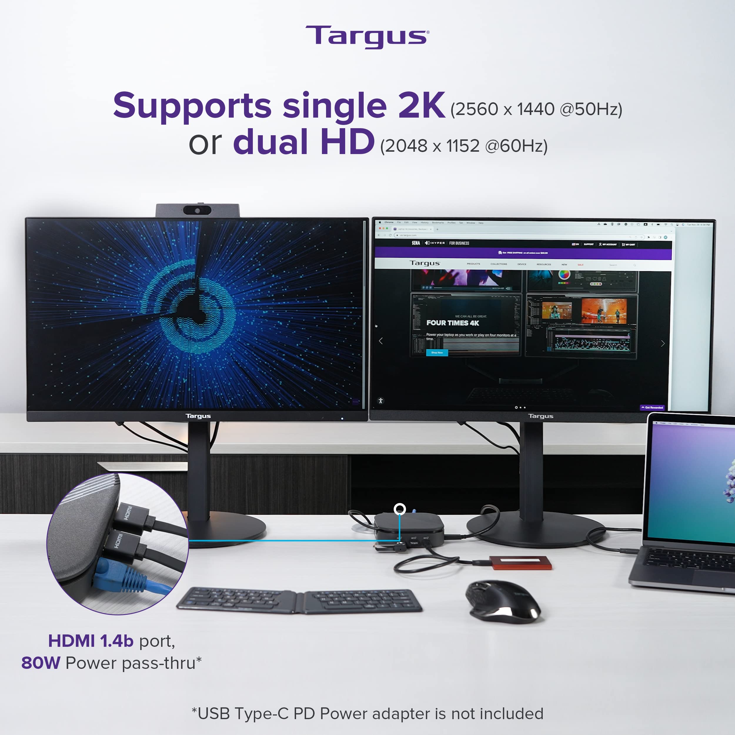 targus-usb-c-universal-dual-hd-docking-station-with-80w-pd-pass-thru-taa-complia image 3