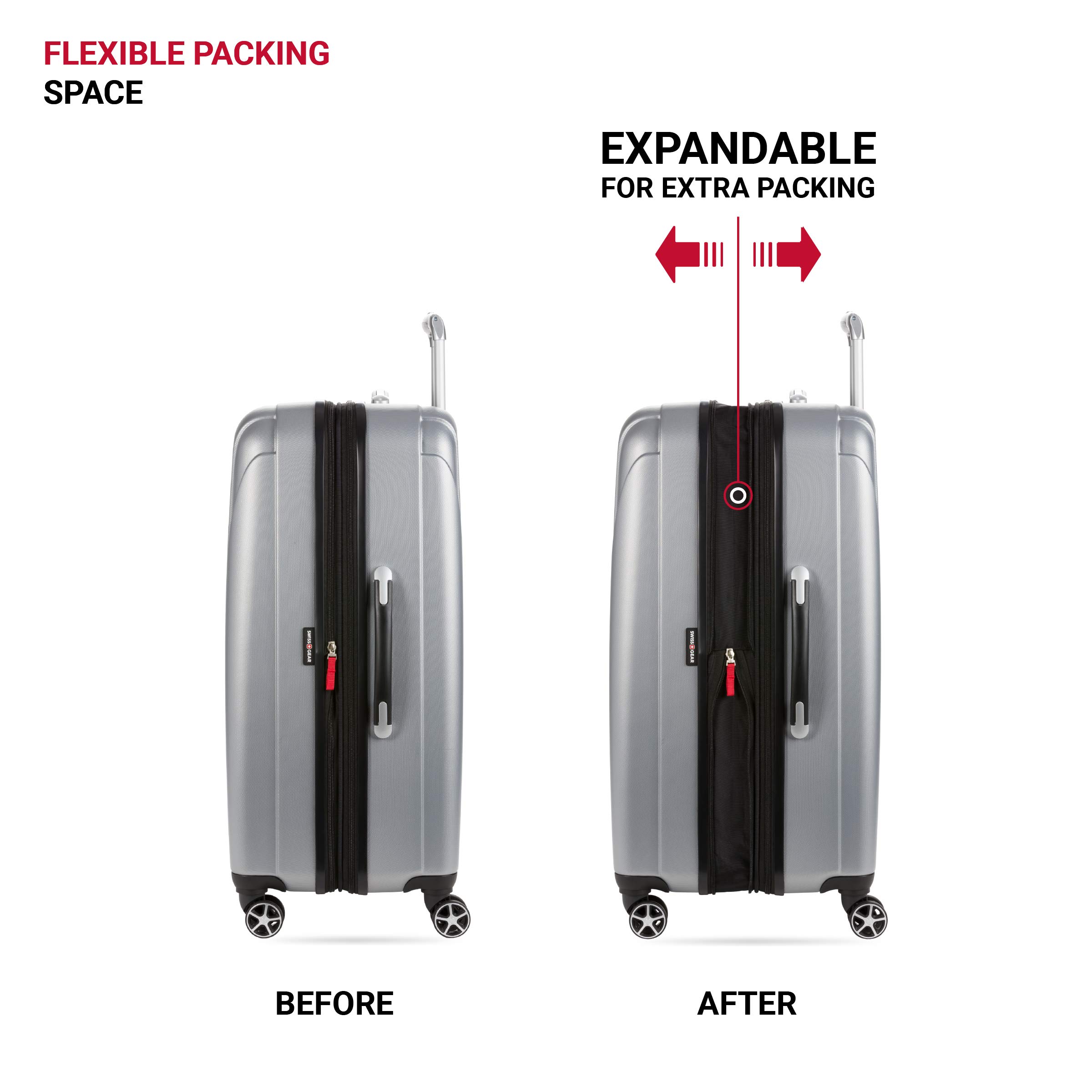 swissgear-7585-hardside-expandable-luggage-with-spinner-wheels-silver-checked-la image 5