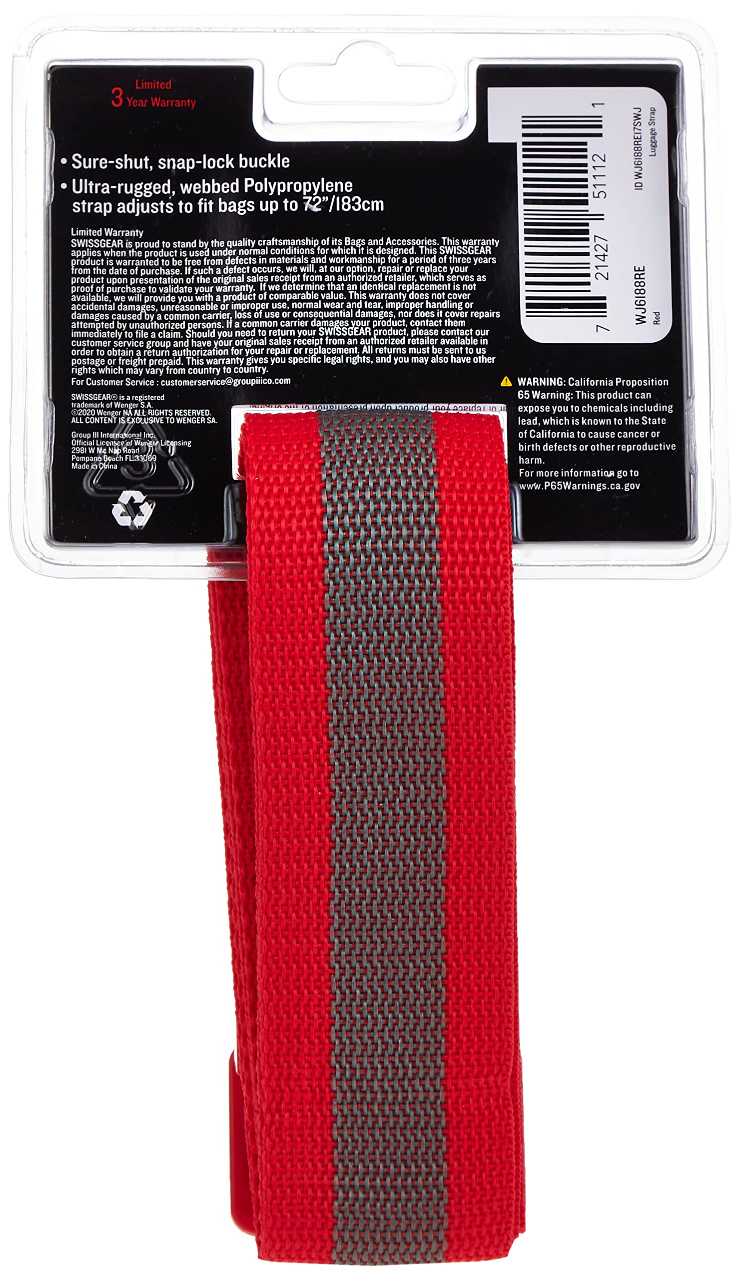 swissgear-adjustable-luggage-strap-with-snap-lock-buckle-fits-bags-up-to-72-inch image 2