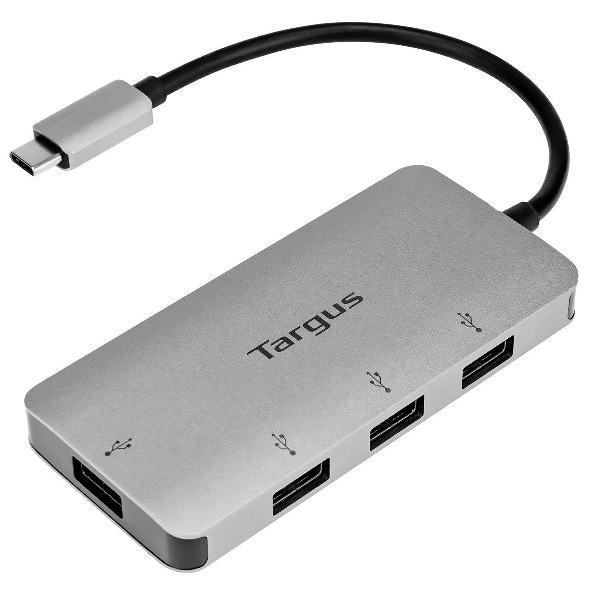 targus-ach226eu-usb-c-to-4-port-usb-a-hub-gray image 1