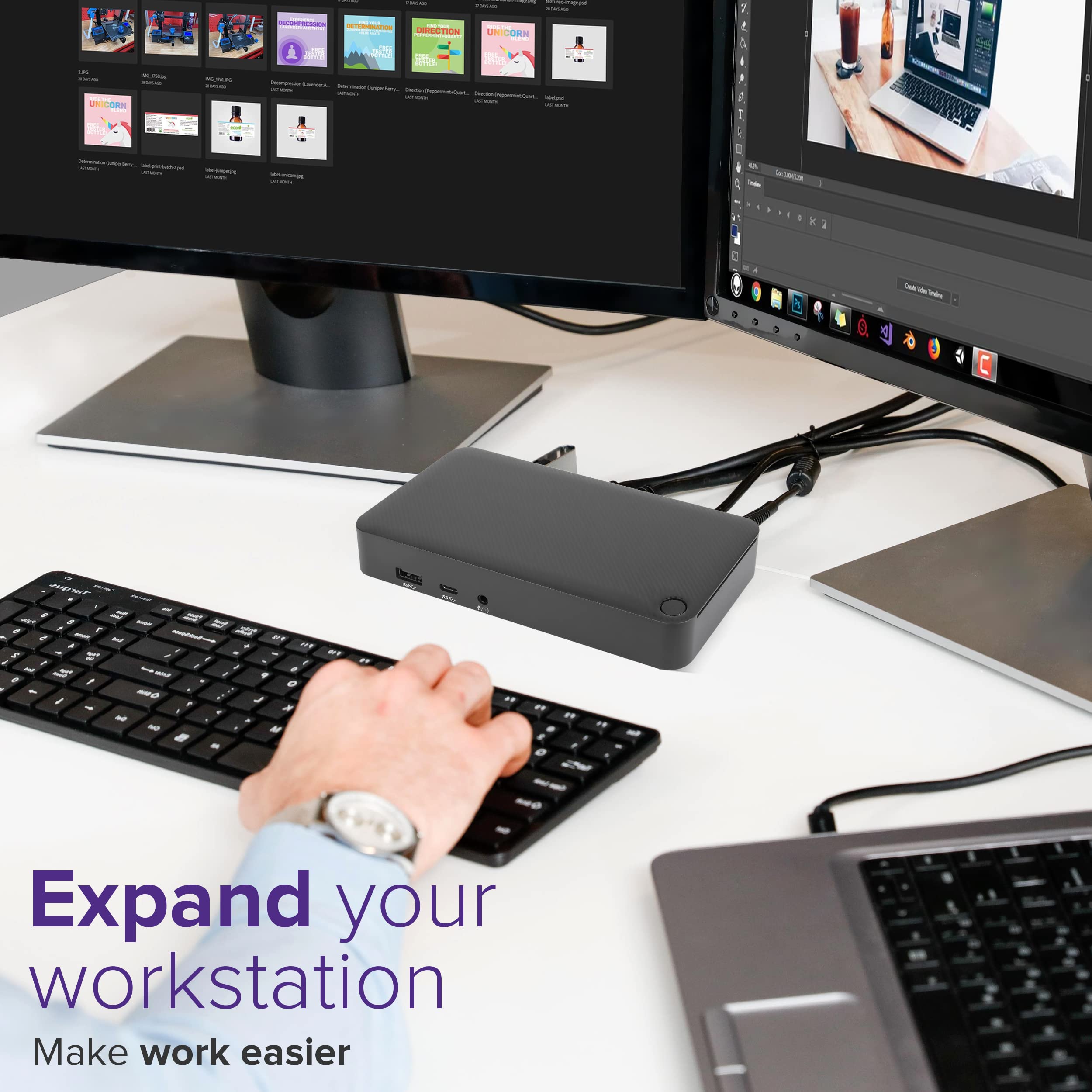 targus-dual-monitor-universal-usb-c-dv4k-dp-docking-station-with-65w-power-dock3 image 5
