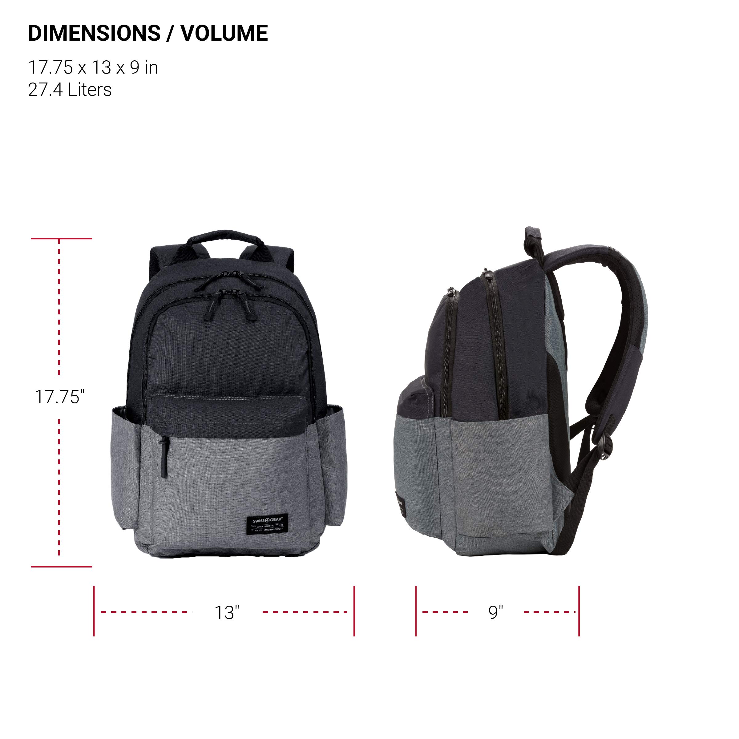 swissgear-2789-laptop-backpack-fits-13-inch-laptop-grey-black image 4
