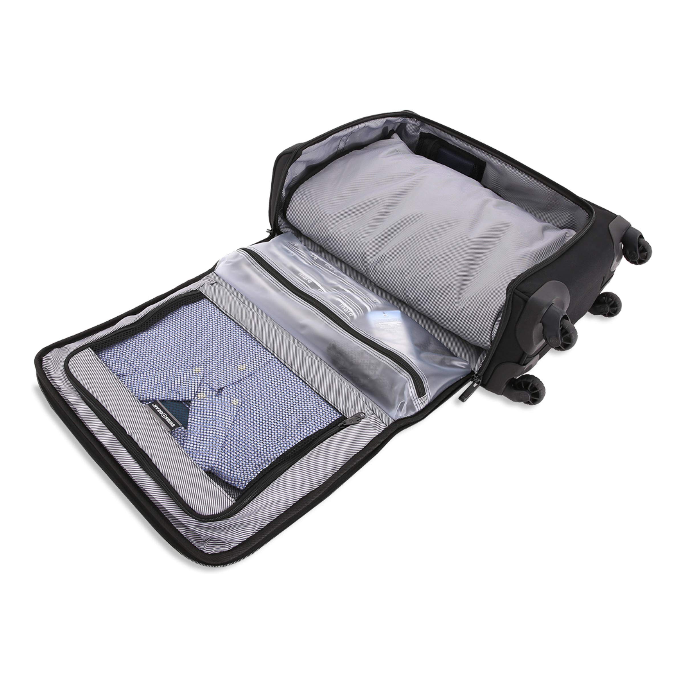 swissgear-getaway-2-0-expandable-carry-on-usb-spinner-with-garment-bag-6067-blac image 4