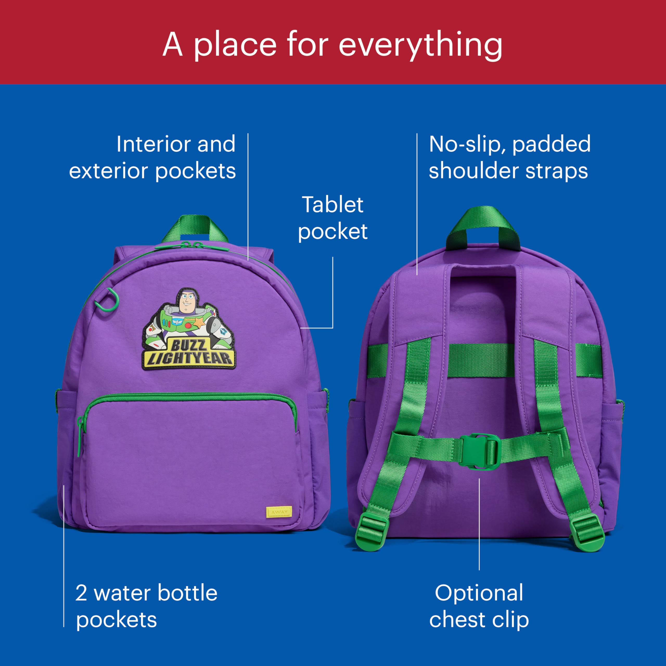 away-toy-story-5-kids-backpack-airline-approved-personal-item-with-tech-sleeve-a image 3