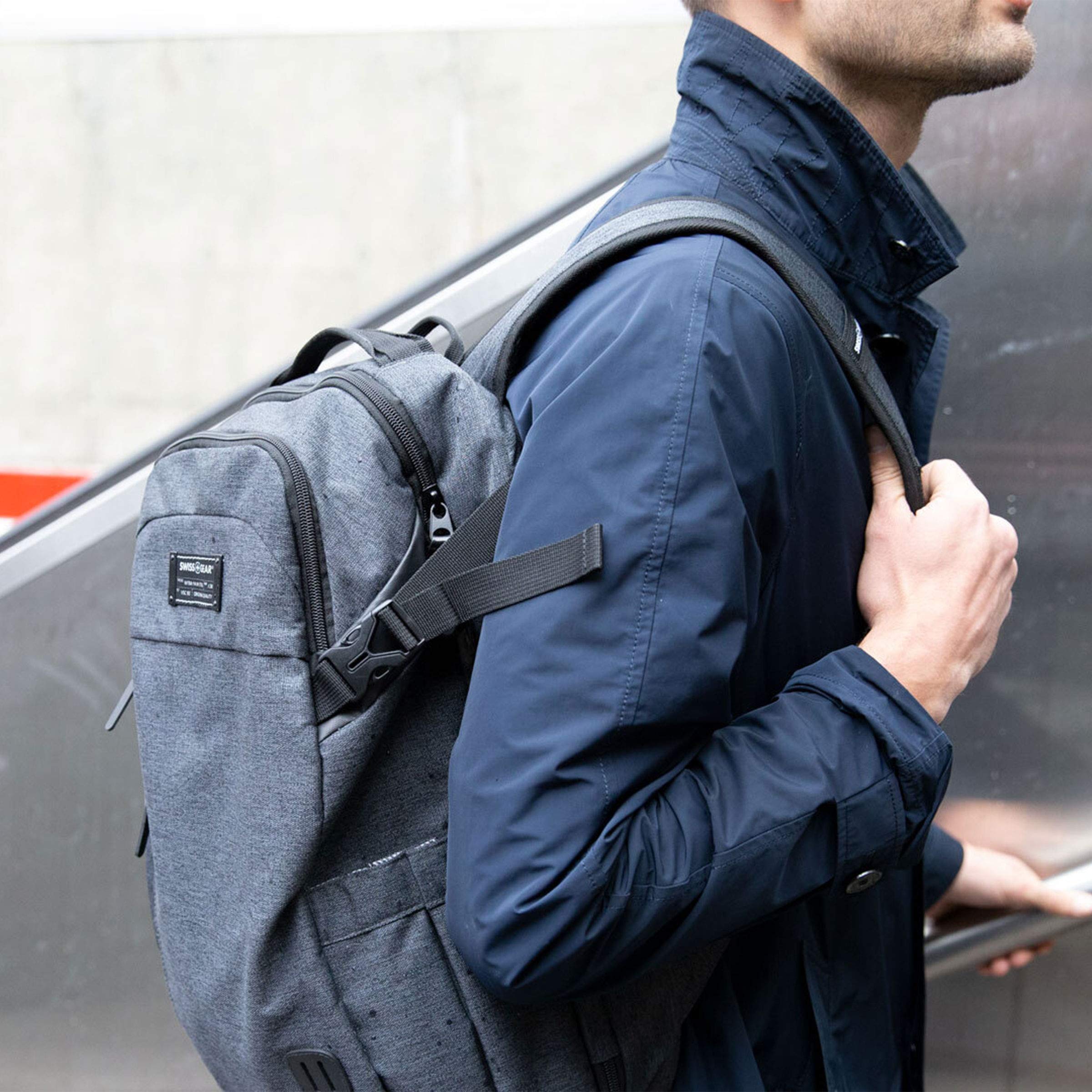swissgear-hybrid-travel-laptop-backpack-heather-grey-18-24-6l image 7