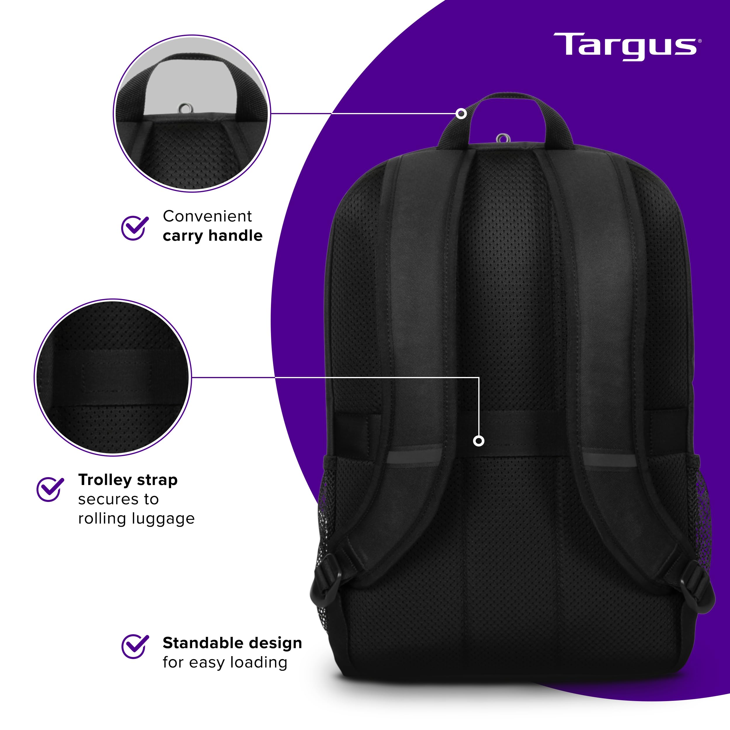 targus-15-16-inch-classic-laptop-backpack-tbb943gl-padded-19l-travel-backpack-fo image 4