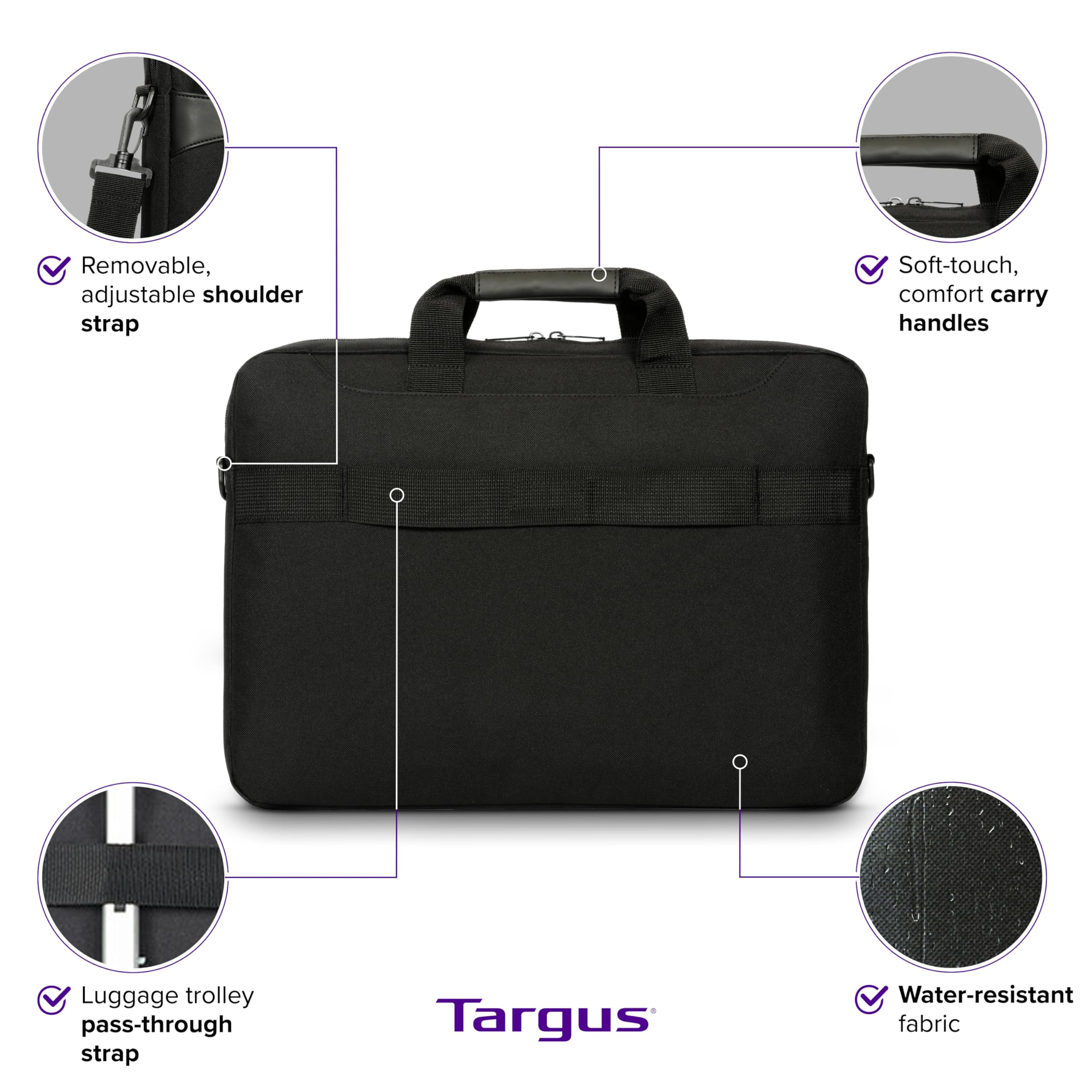 targus-15-16-geolite-ecosmart-slim-brief-laptop-bag-sustainable-water-resistant image 4