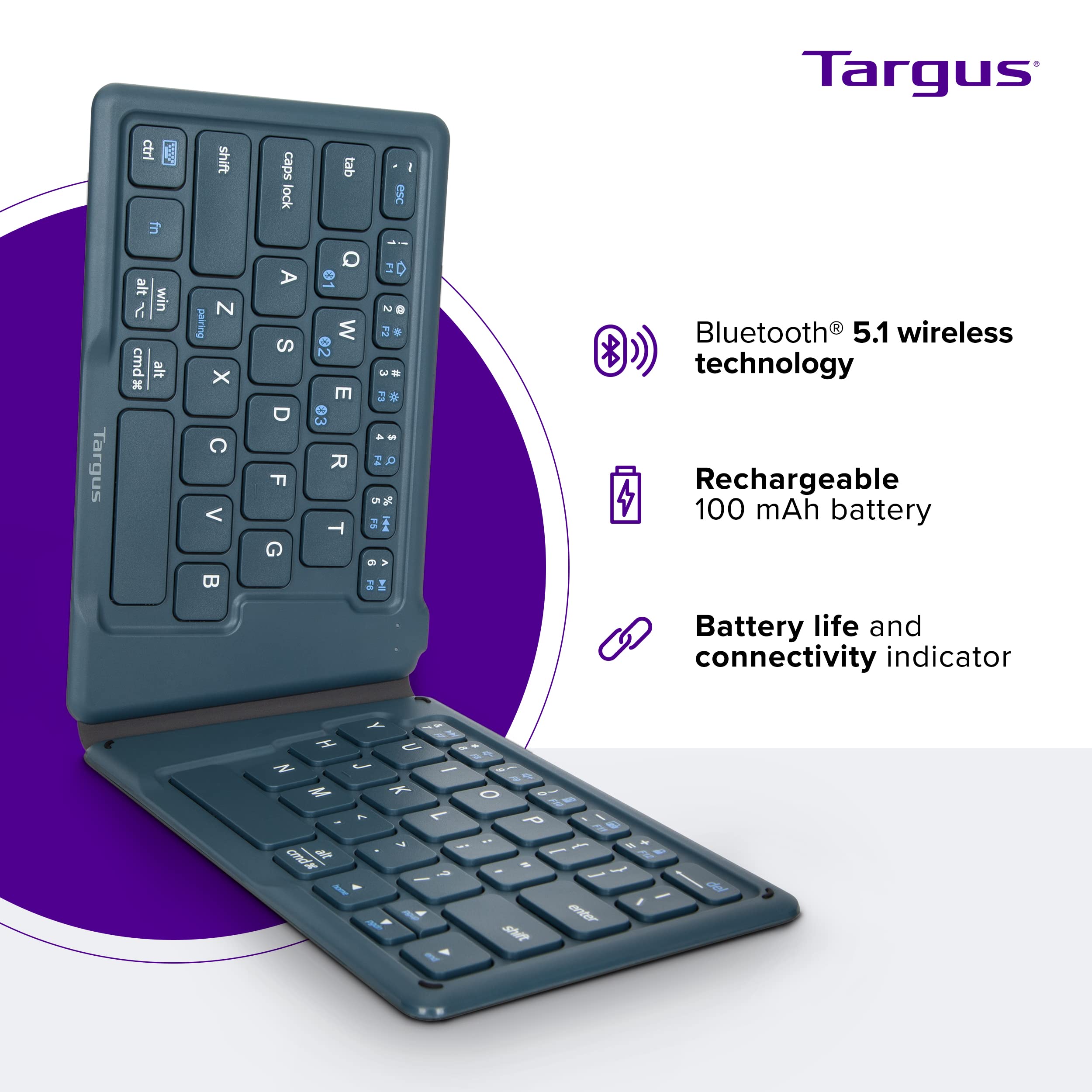 targus-ergonomic-foldable-bluetooth-keyboard-pocket-sized-split-design-multi-dev image 3