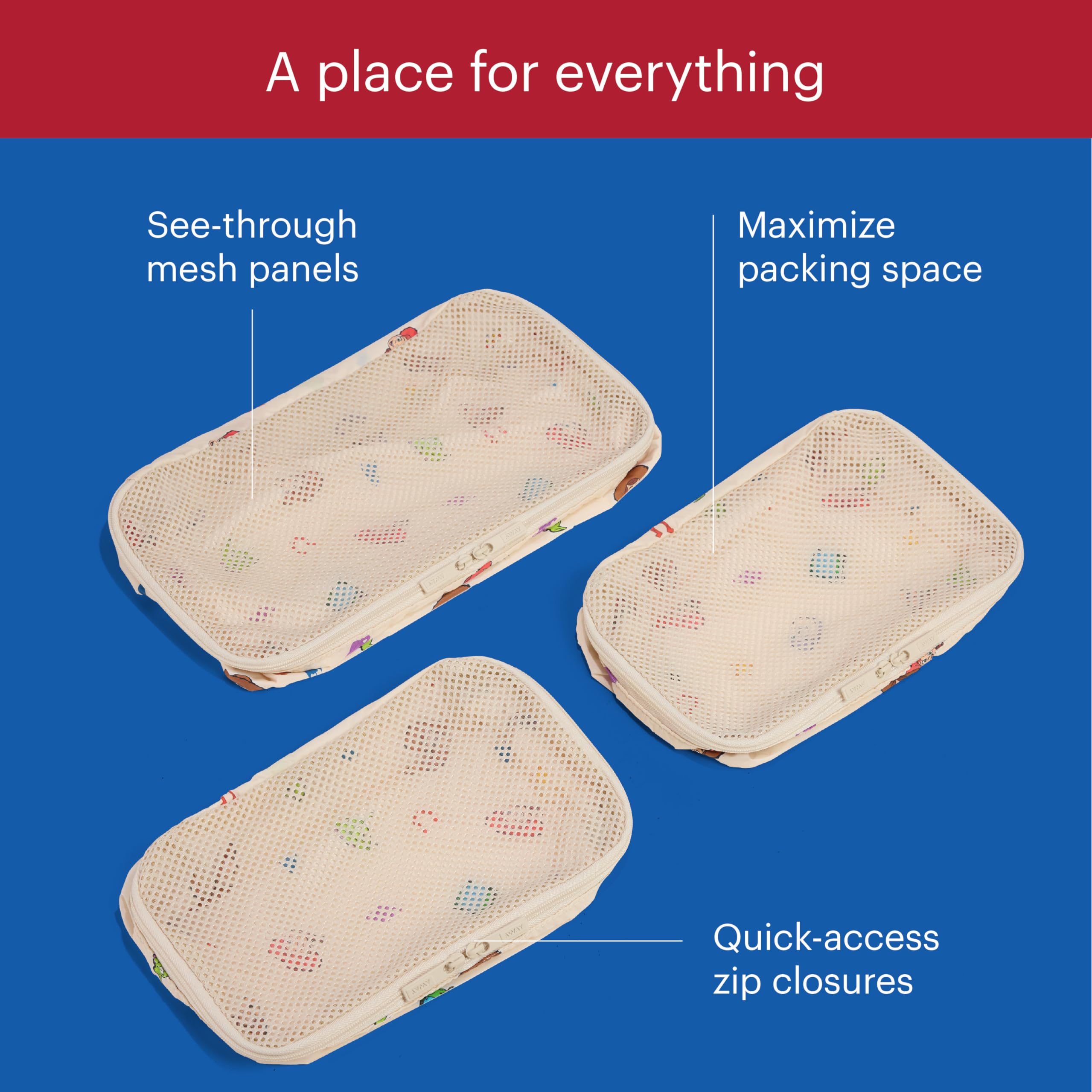 away-toy-story-5-kids-packing-cubes-set-of-3-lightweight-water-repellent-luggage image 3