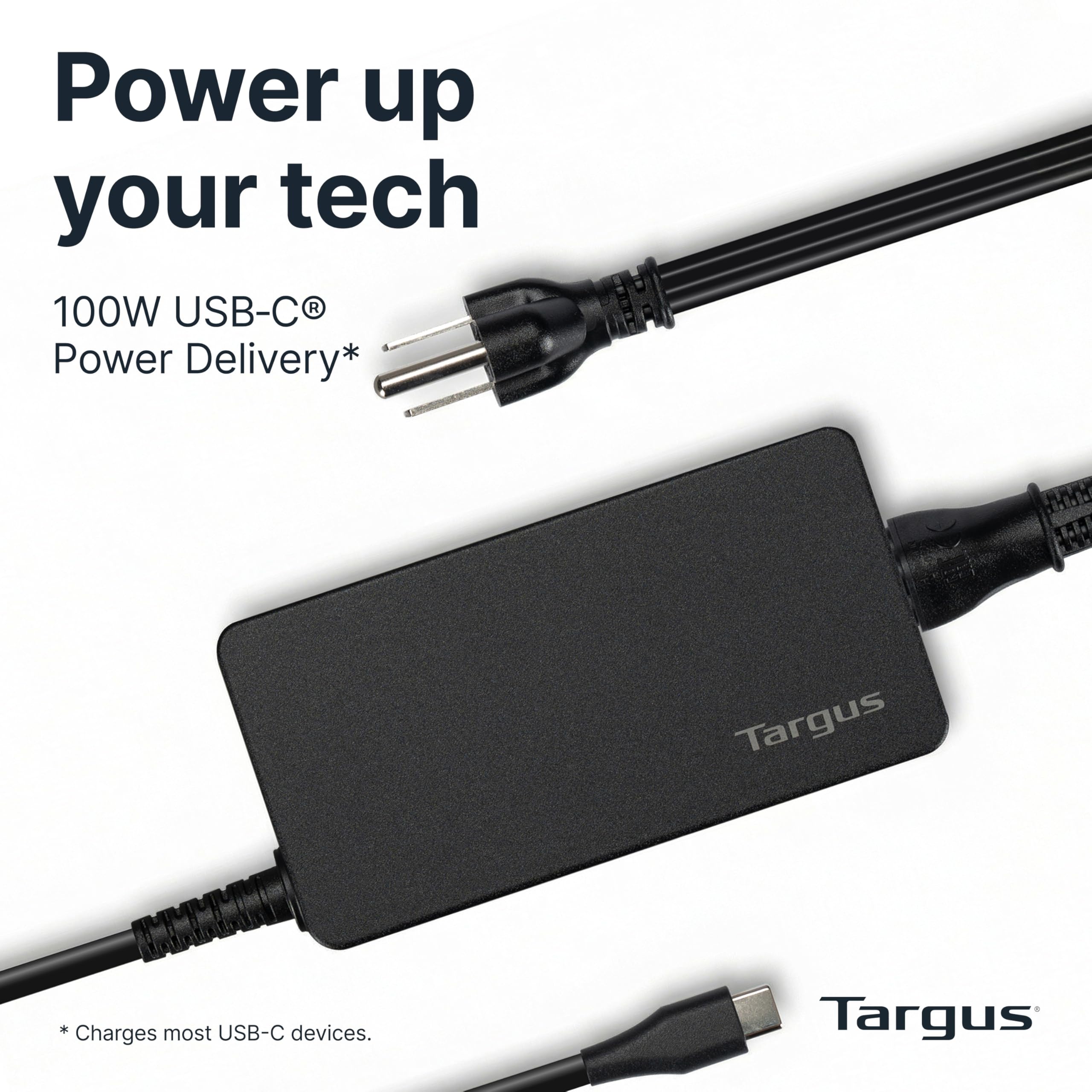 targus-100w-universal-usb-c-legacy-charger-apm108tt-5-interchangeable-tips-for-d image 2