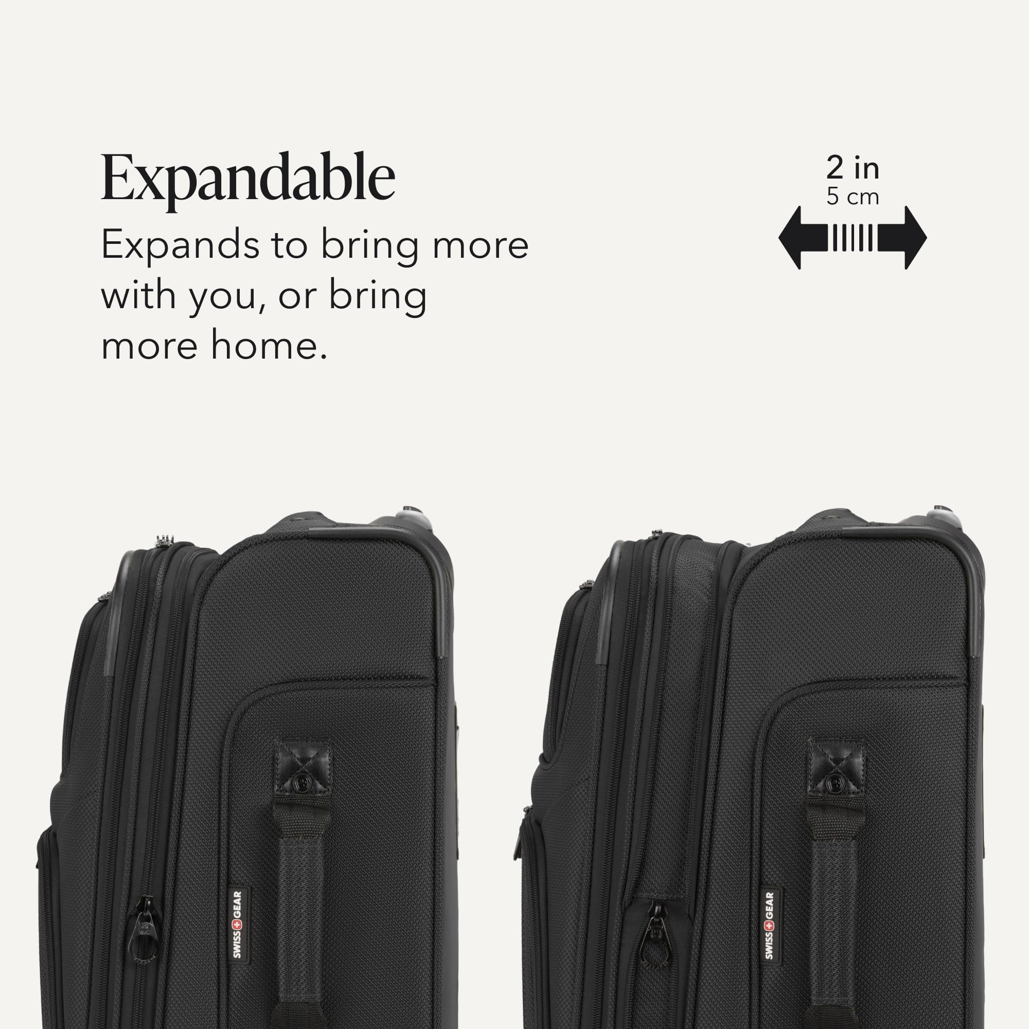 swissgear-sion-softside-expandable-spinner-3-piece-luggage-set-carry-on-medium-l image 6