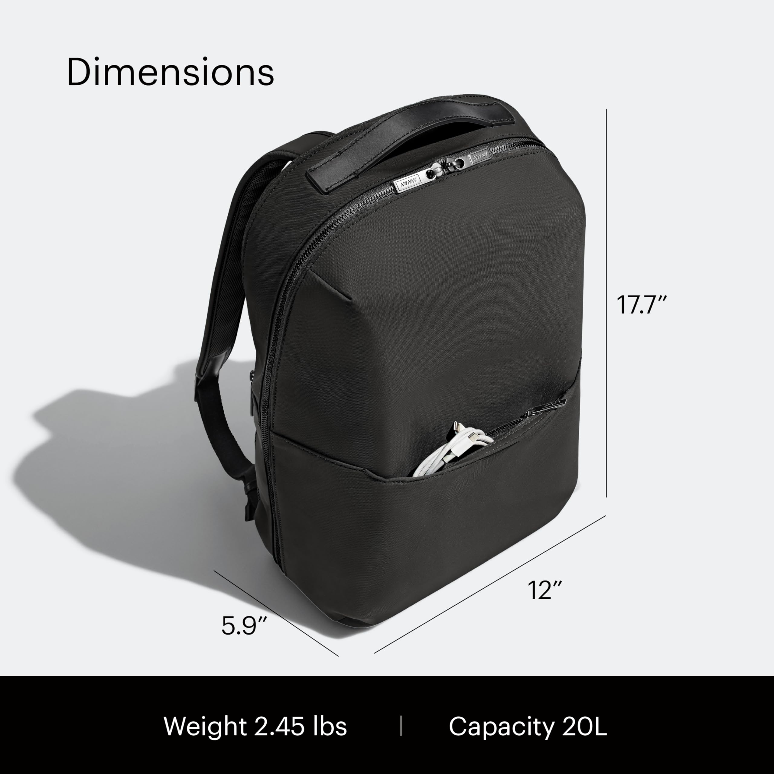 away-everywhere-zip-backpack-personal-item-airline-approved-backpack-with-16-pad image 5
