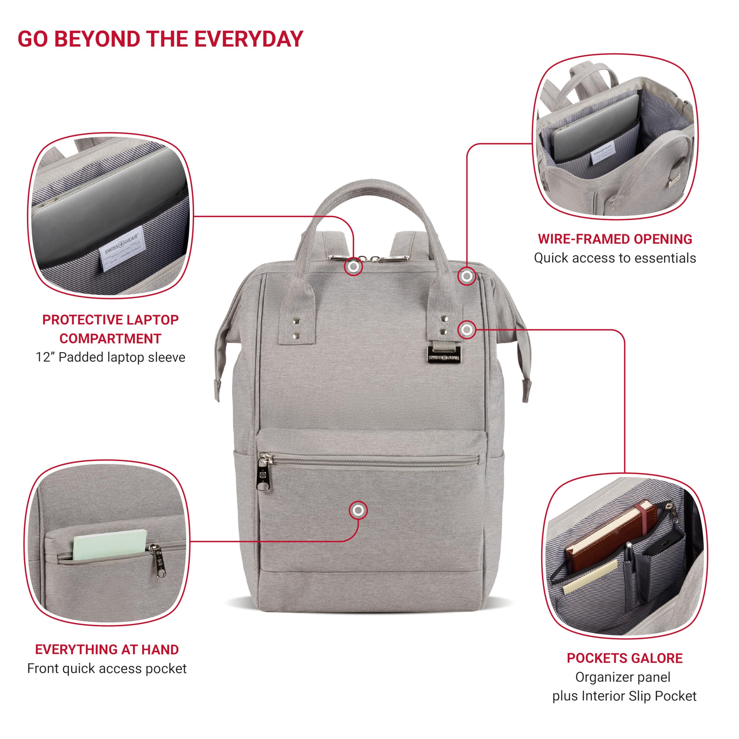 swissgear-3576-laptop-backpack-grey-12-inch image 2