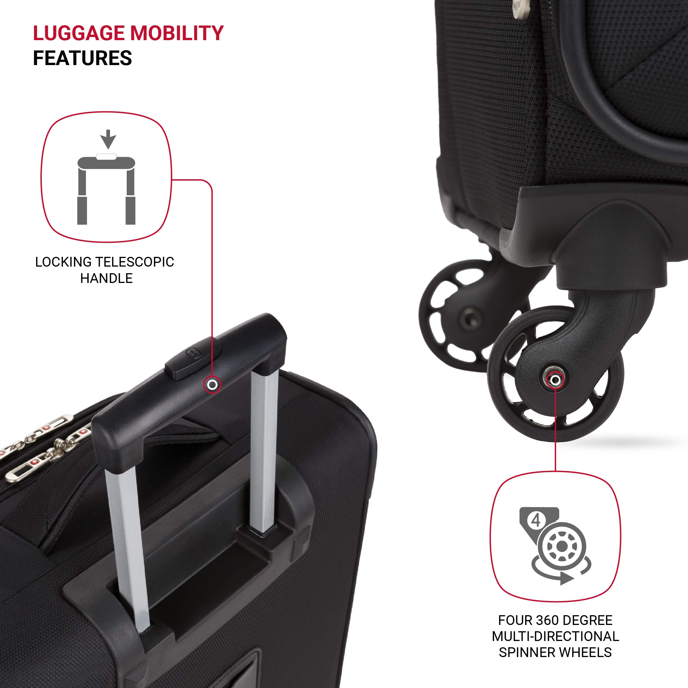 swissgear-4010-softside-spinner-luggage-18-inch-carry-on-black image 2