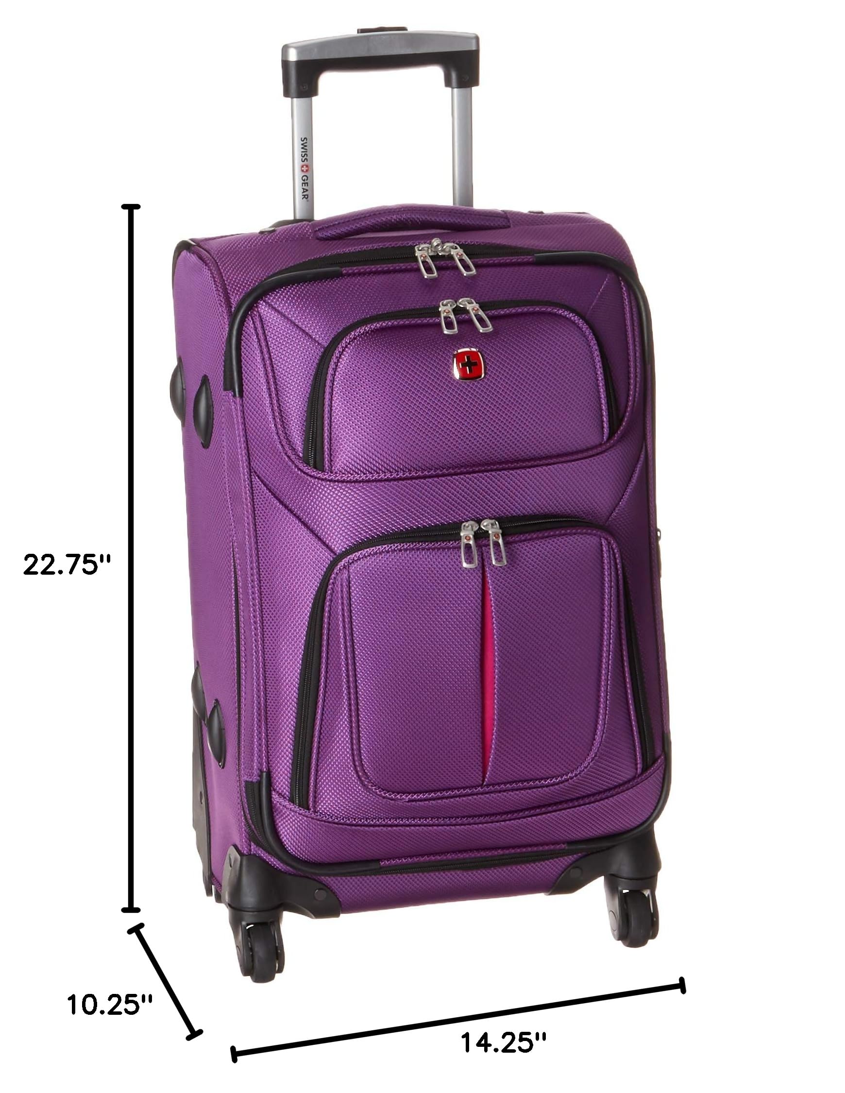 swissgear-sion-softside-expandable-carry-on-spinner-luggage-21-inch-purple image 7