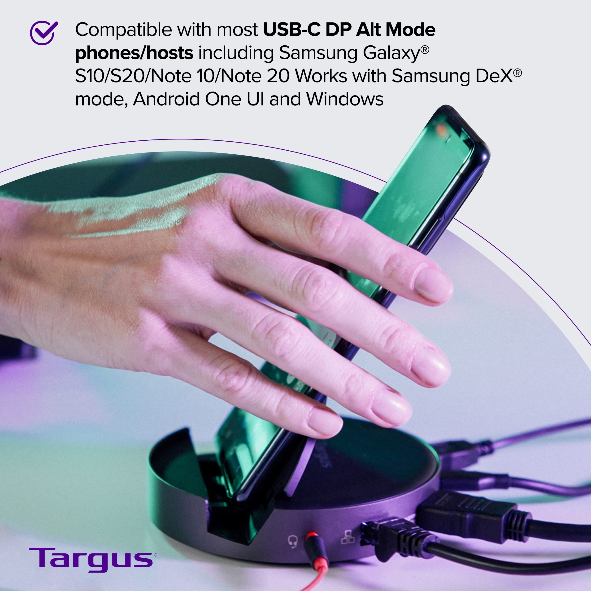 targus-awu420gl-universal-usb-c-phone-docking-station-for-samsung-dex-and-dp-alt image 6