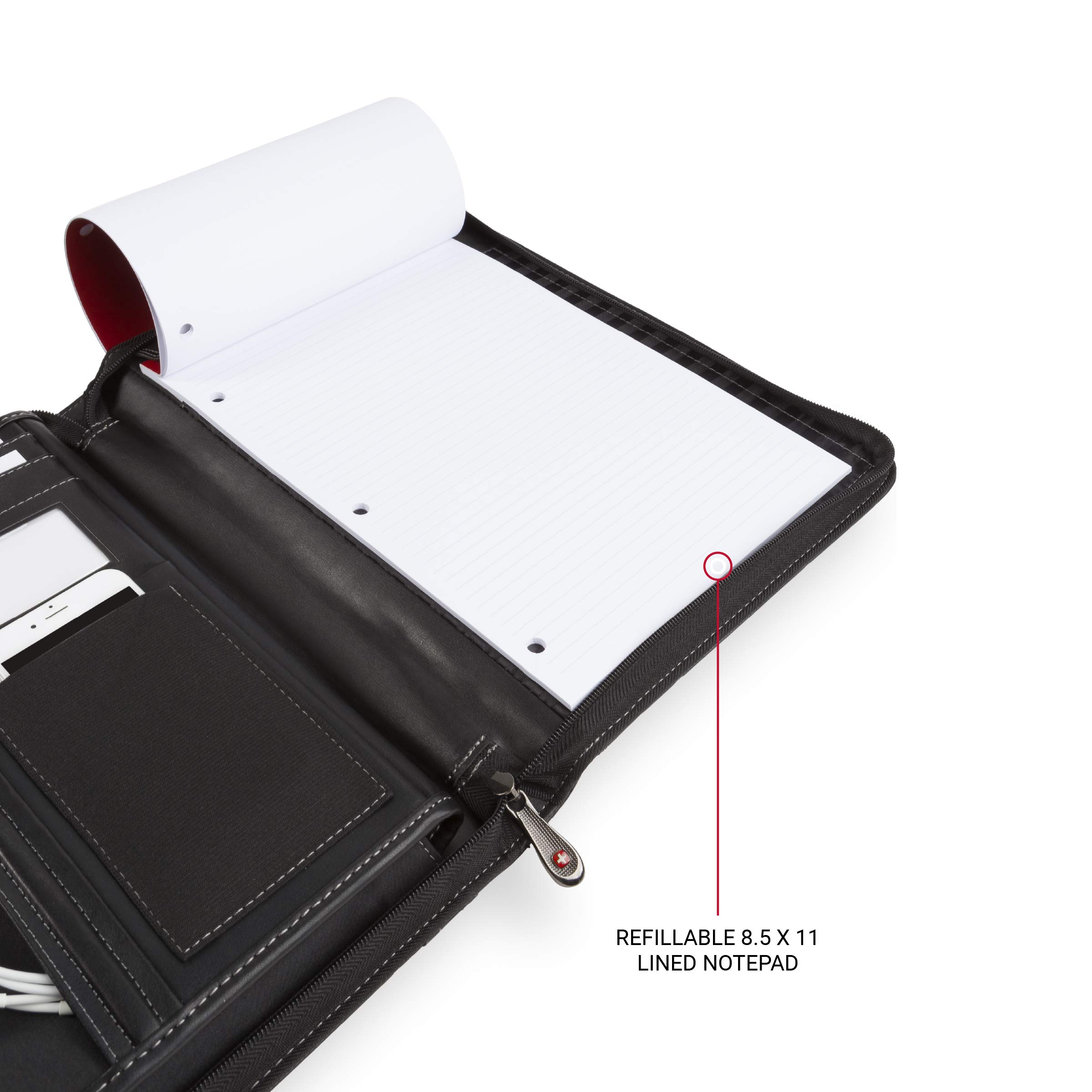 wenger-concept-zippered-padfolio-document-organizer-black-by-swissgear image 4