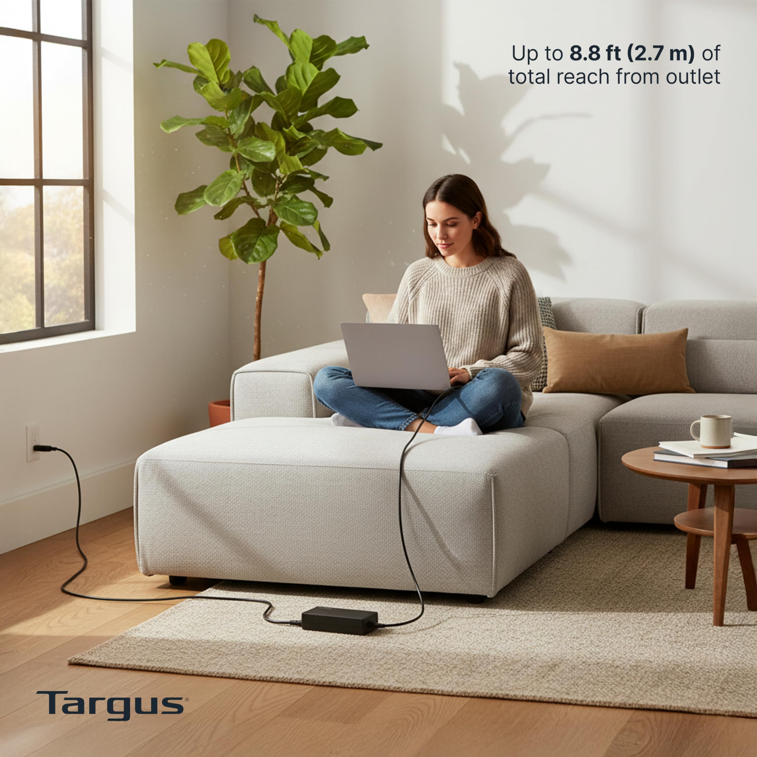 targus-100w-universal-usb-c-legacy-charger-apm108tt-5-interchangeable-tips-for-d image 5