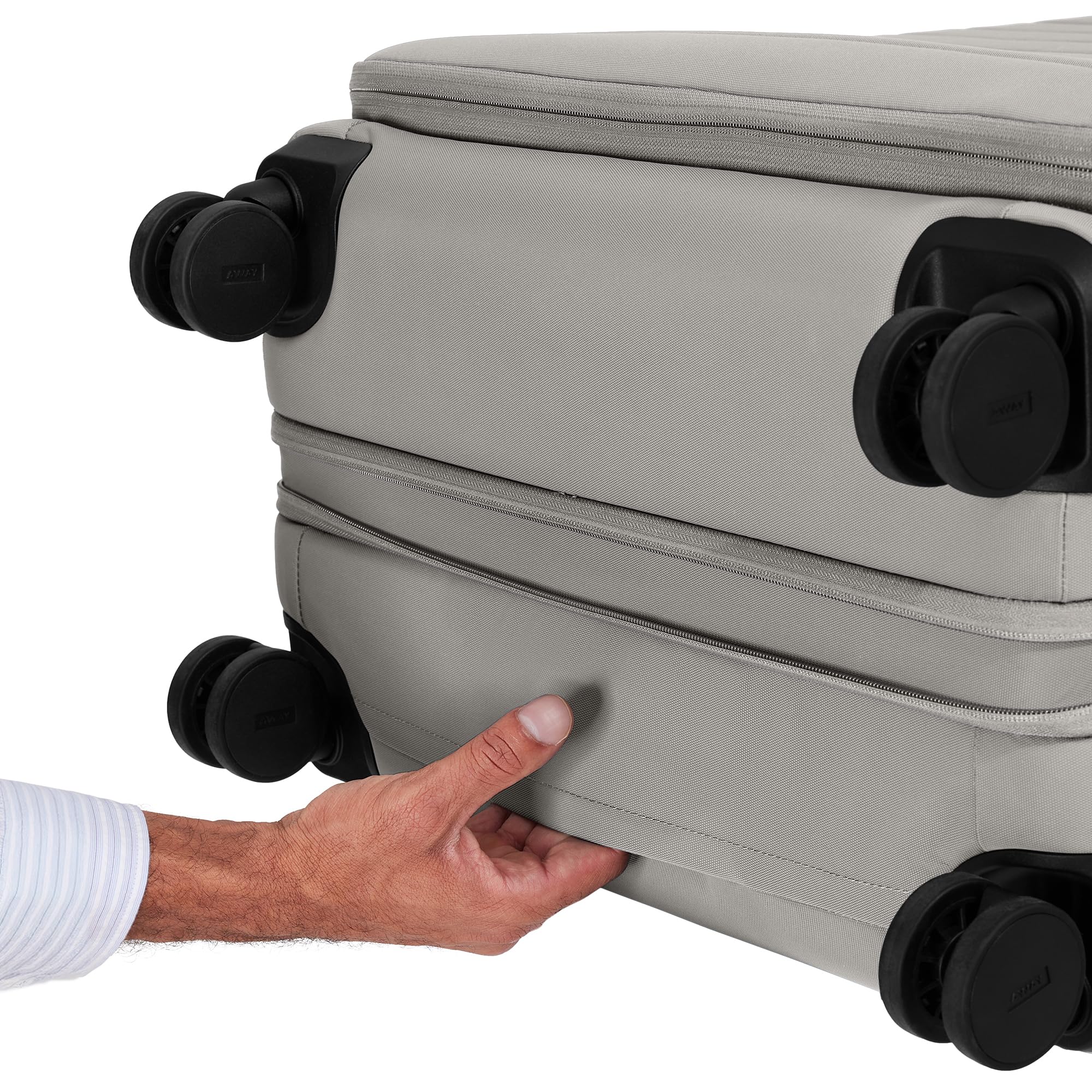 away-softside-large-checked-suitcase-29-expandable-durable-nylon-tsa-lock-cloud- image 8