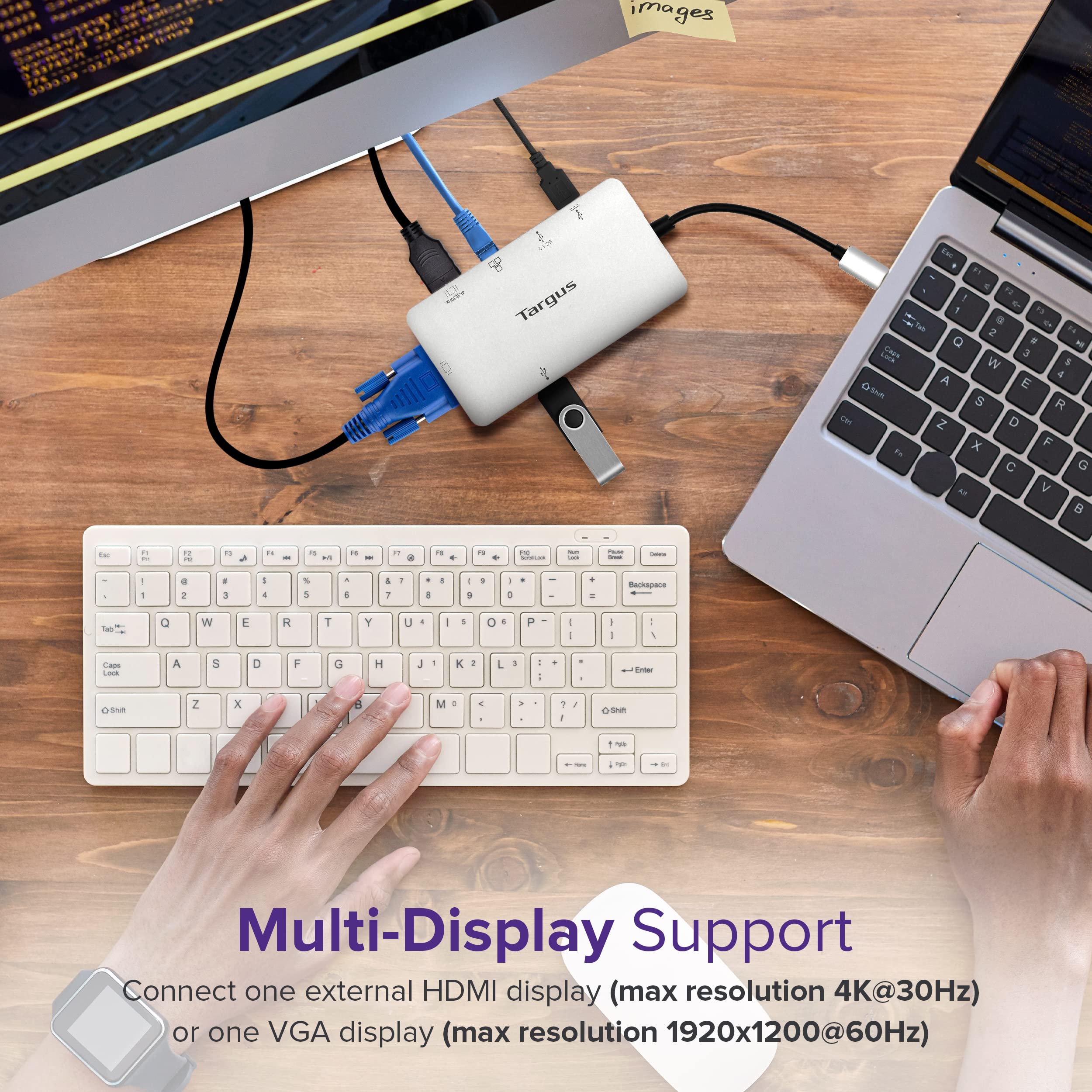 targus-usb-c-dp-alt-mode-single-video-4k-hdmi-vga-docking-station-with-100w-pd-p image 4