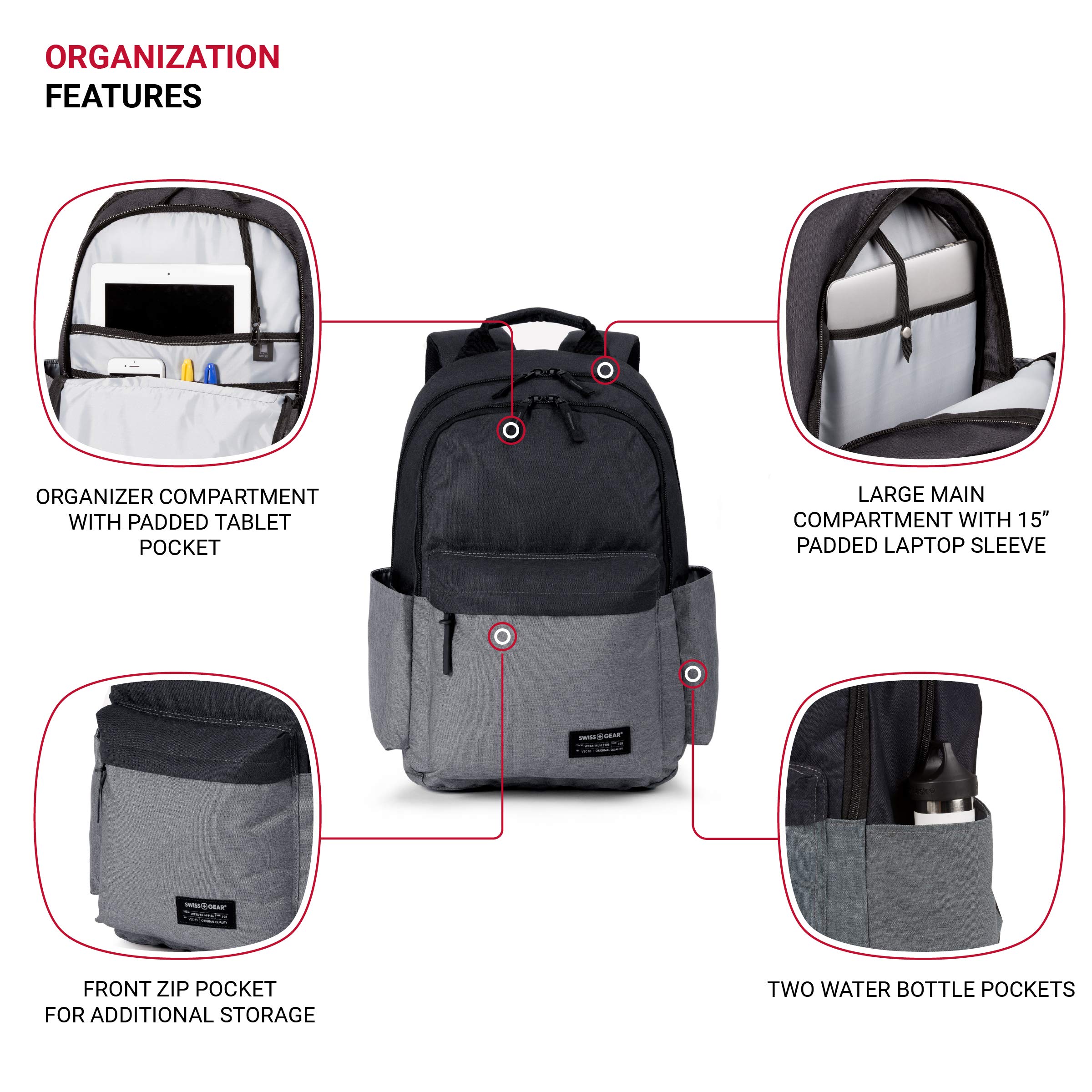 swissgear-2789-laptop-backpack-fits-13-inch-laptop-grey-black image 3
