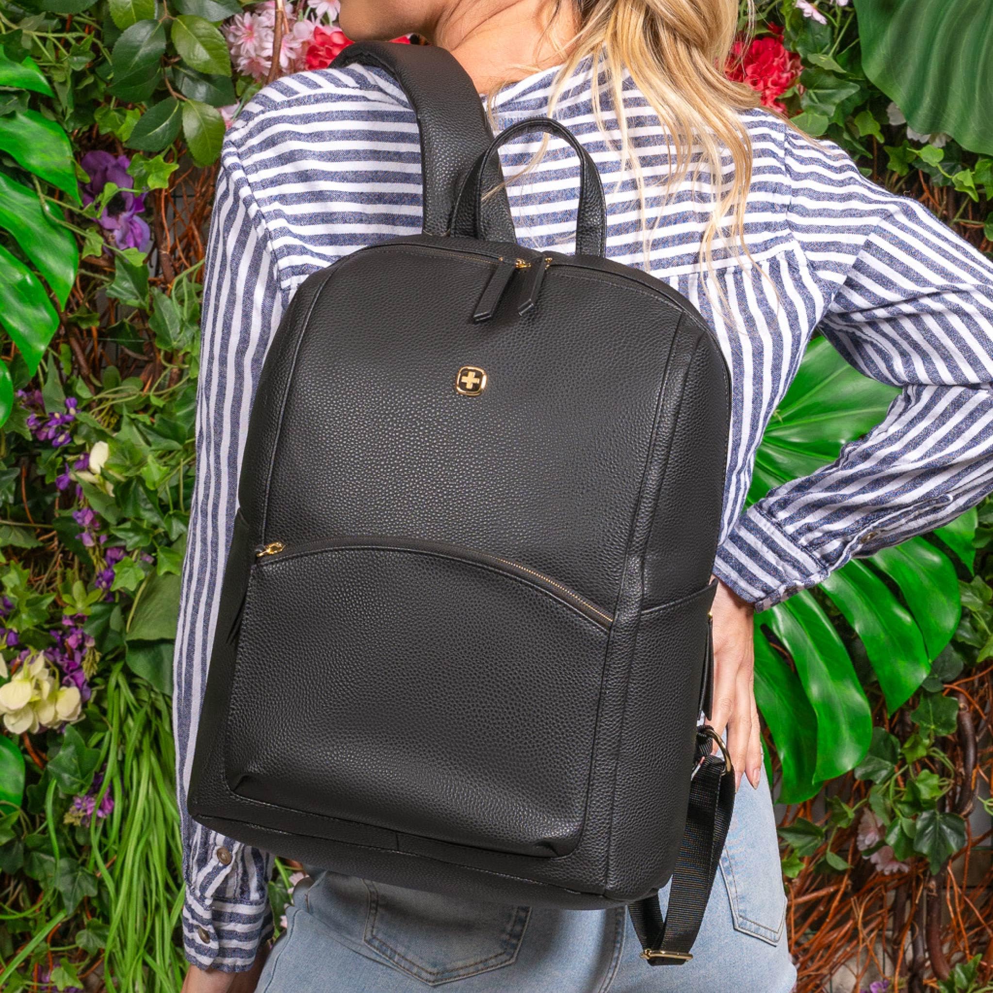 swissgear-serenity-luxe-women-s-laptop-backpack-fits-13-inch-laptops-vegan-leath image 4
