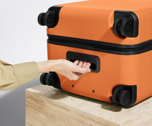 away-the-trunk-in-sorbet-orange-large-checked-suitcase image 5