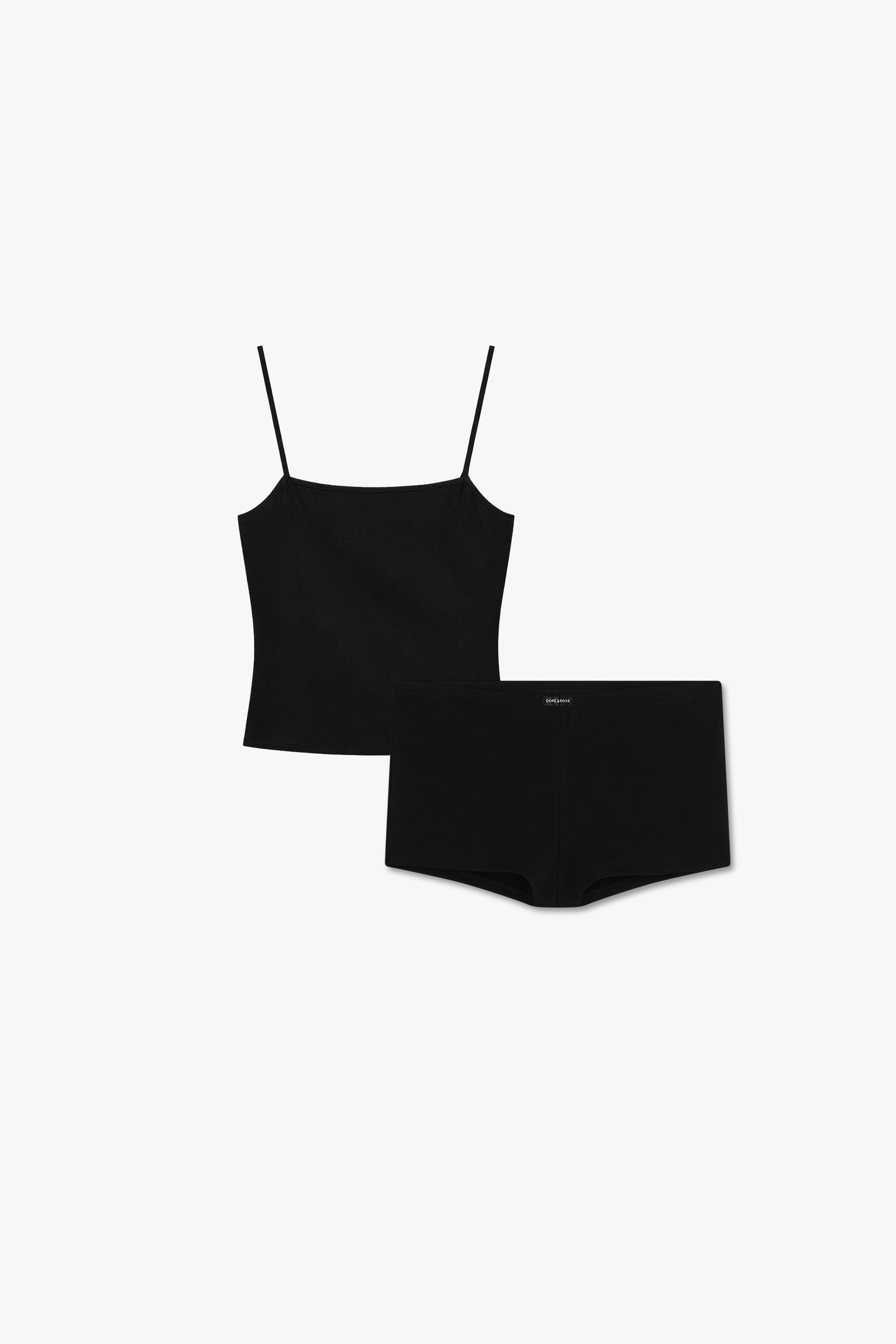 dore-rose-short-cami-set-soft-cotton-sleepwear-n-12-noir-velout image 4