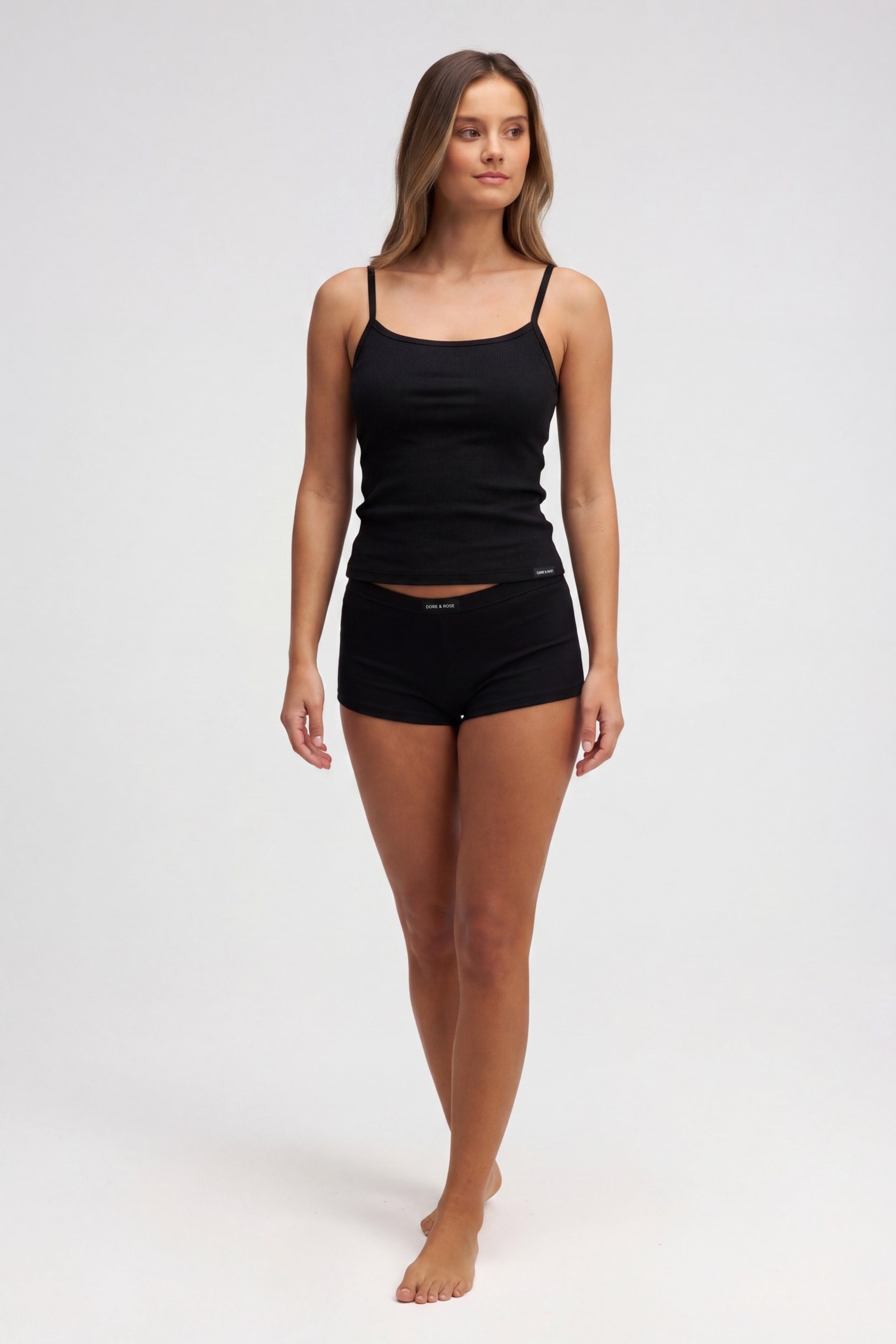 dore-rose-short-cami-set-soft-cotton-sleepwear-n-12-noir-velout image 1