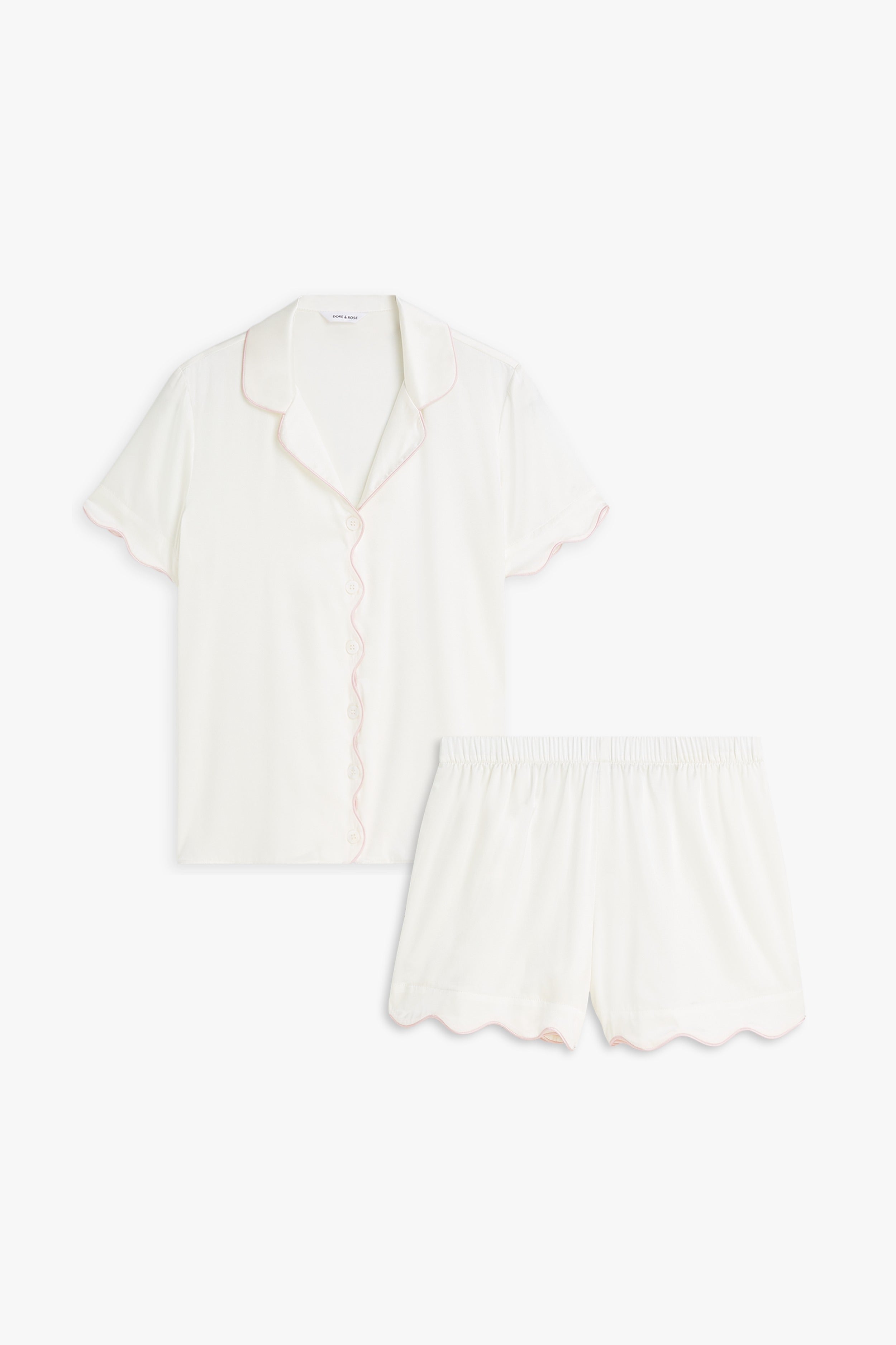 dore-rose-scalloped-silk-pj-set-luxurious-mulberry-silk-pajamas image 6