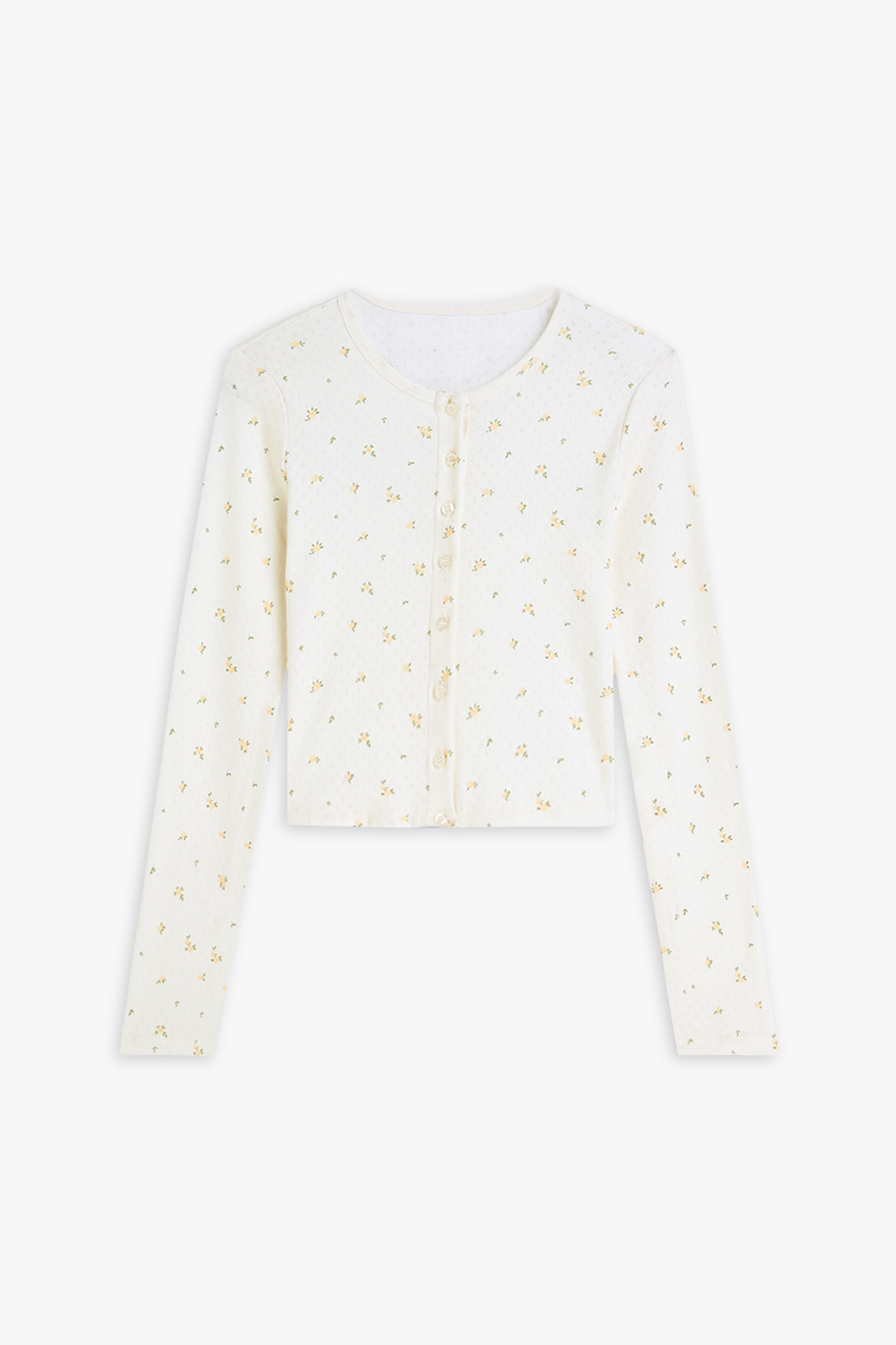 dore-rose-pointelle-cardigan-100-cotton-lightweight-cardigan-yellow-rose image 7