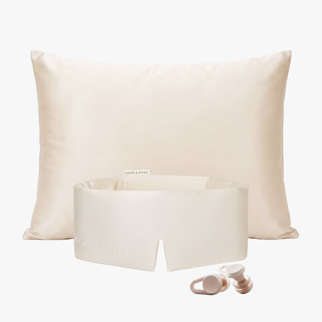dore-rose-premium-deep-sleep-bundle-silk-sleep-mask-pillowcase-set image 1