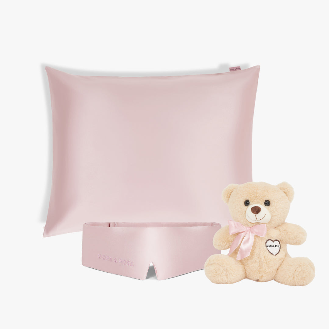dore-rose-kids-deep-sleep-bundle-mulberry-silk-sleep-mask-pillowcase-set-for-chi image 1