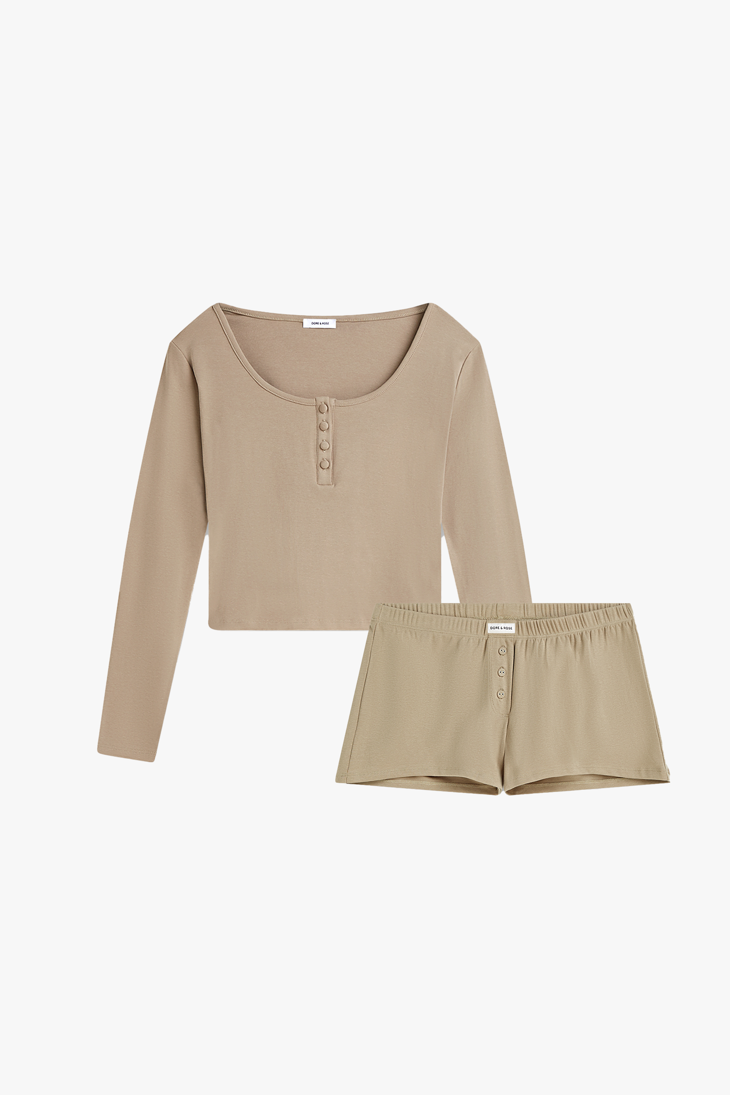 dore-rose-henley-sleep-set-soft-cotton-blend-with-luxury-feel image 5