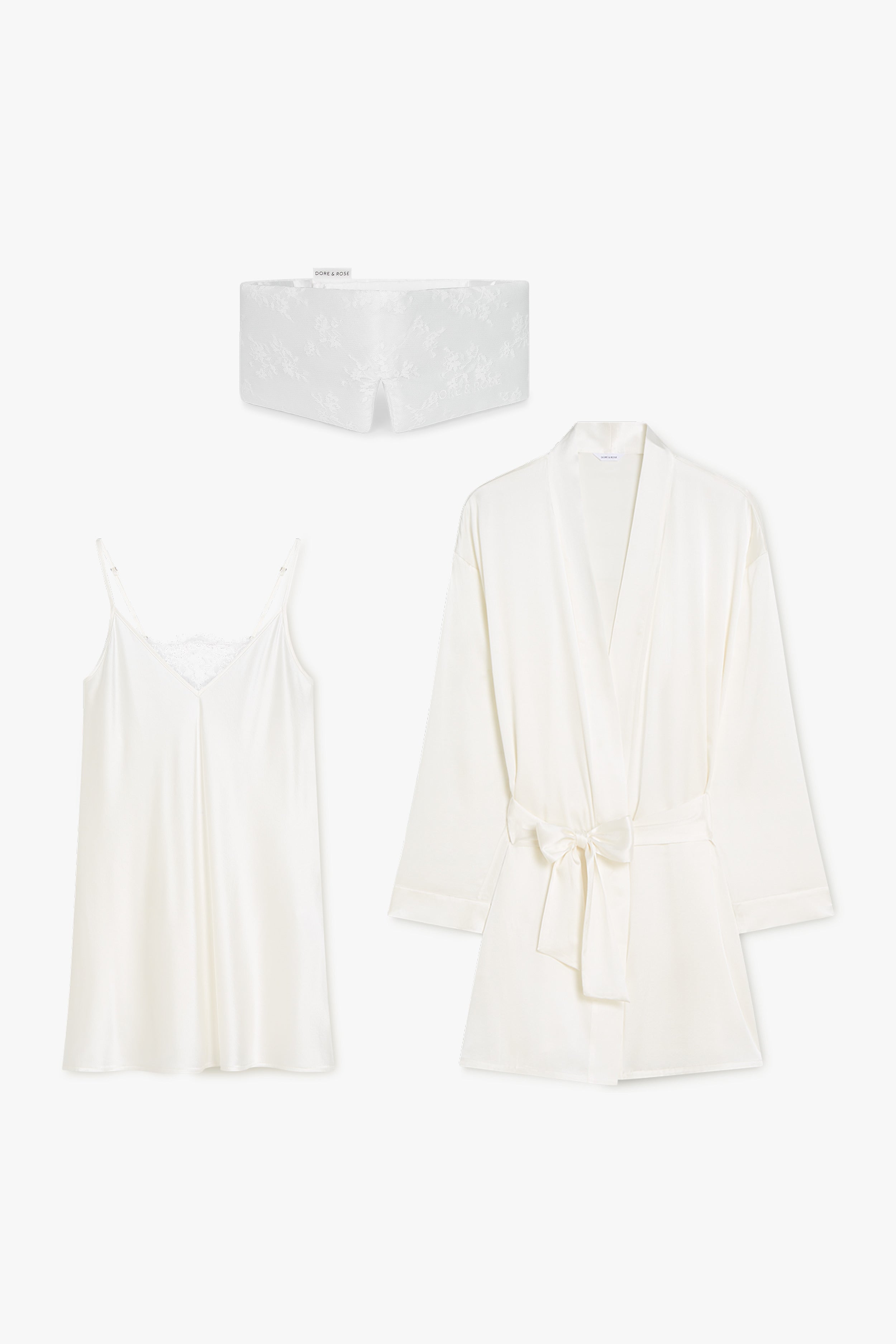 dore-rose-bridal-ritual-sleep-bundle-silk-mask-slip-dress-kimono image 1