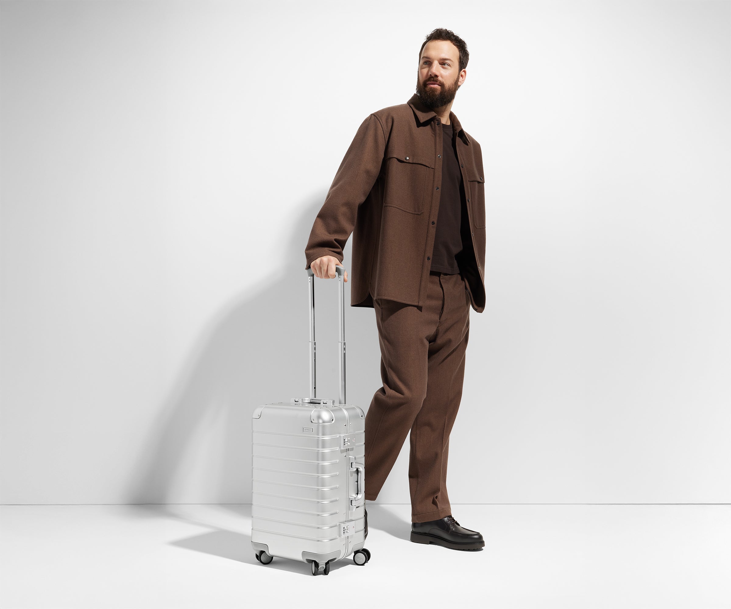 away-the-bigger-carry-on-aluminum-edition-rose-gold-360-spinner-suitcase image 8