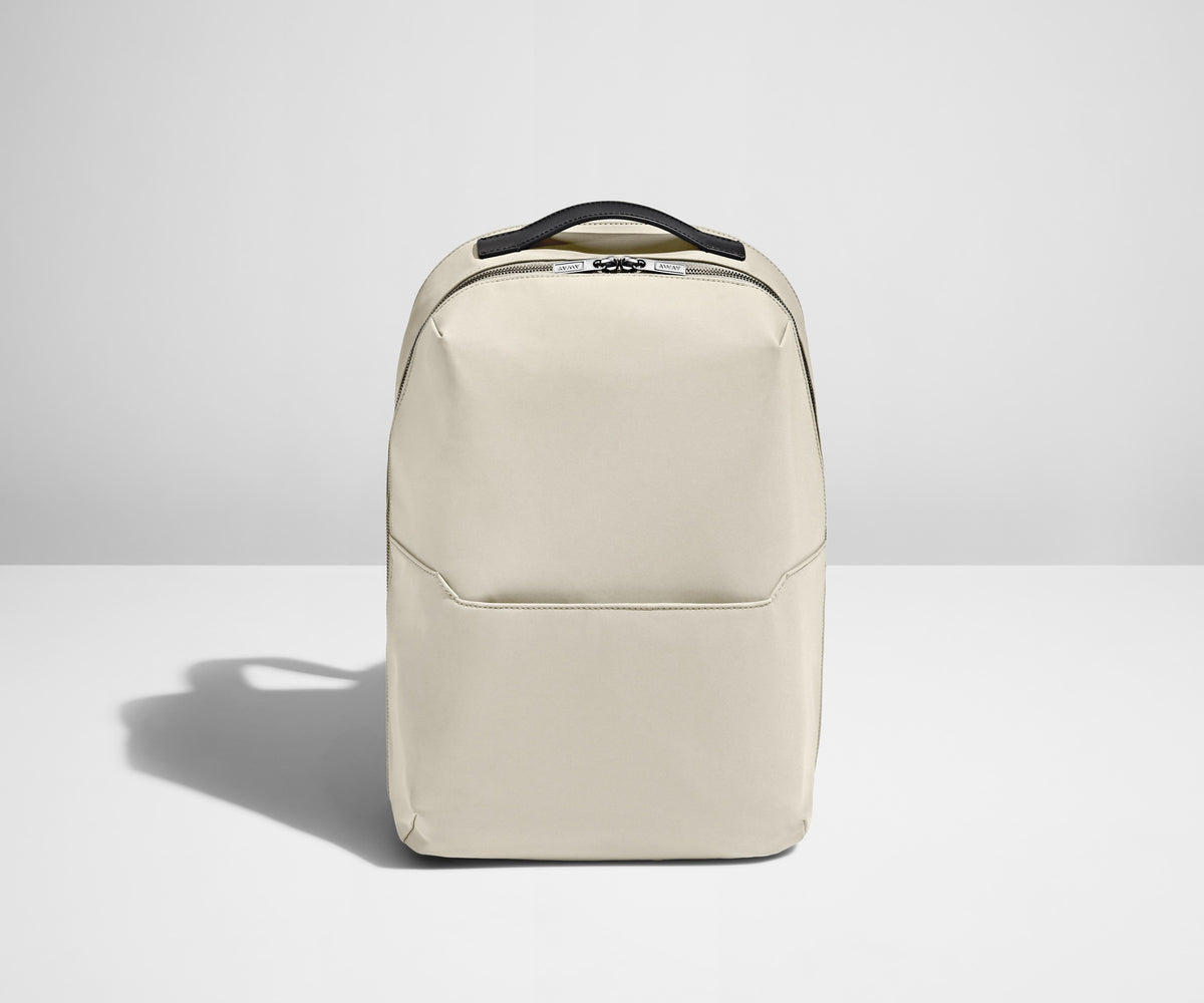 away-the-everywhere-zip-backpack-in-salt-white-with-padded-16-laptop-pocket image 1