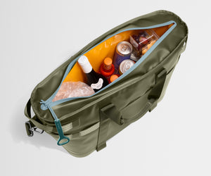 away-cooler-tote-in-olive-green-insulated-tote-for-beach-park-travel-stays-cold- image 3
