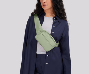 away-featherlight-sling-bag-in-sage-green image 6