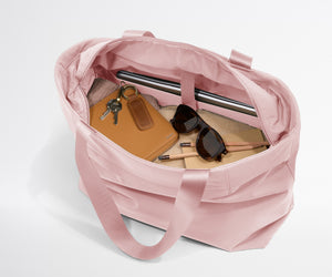 away-featherlight-tote-in-blush-pink-ultra-light-personal-item-tote-with-16-lapt image 4