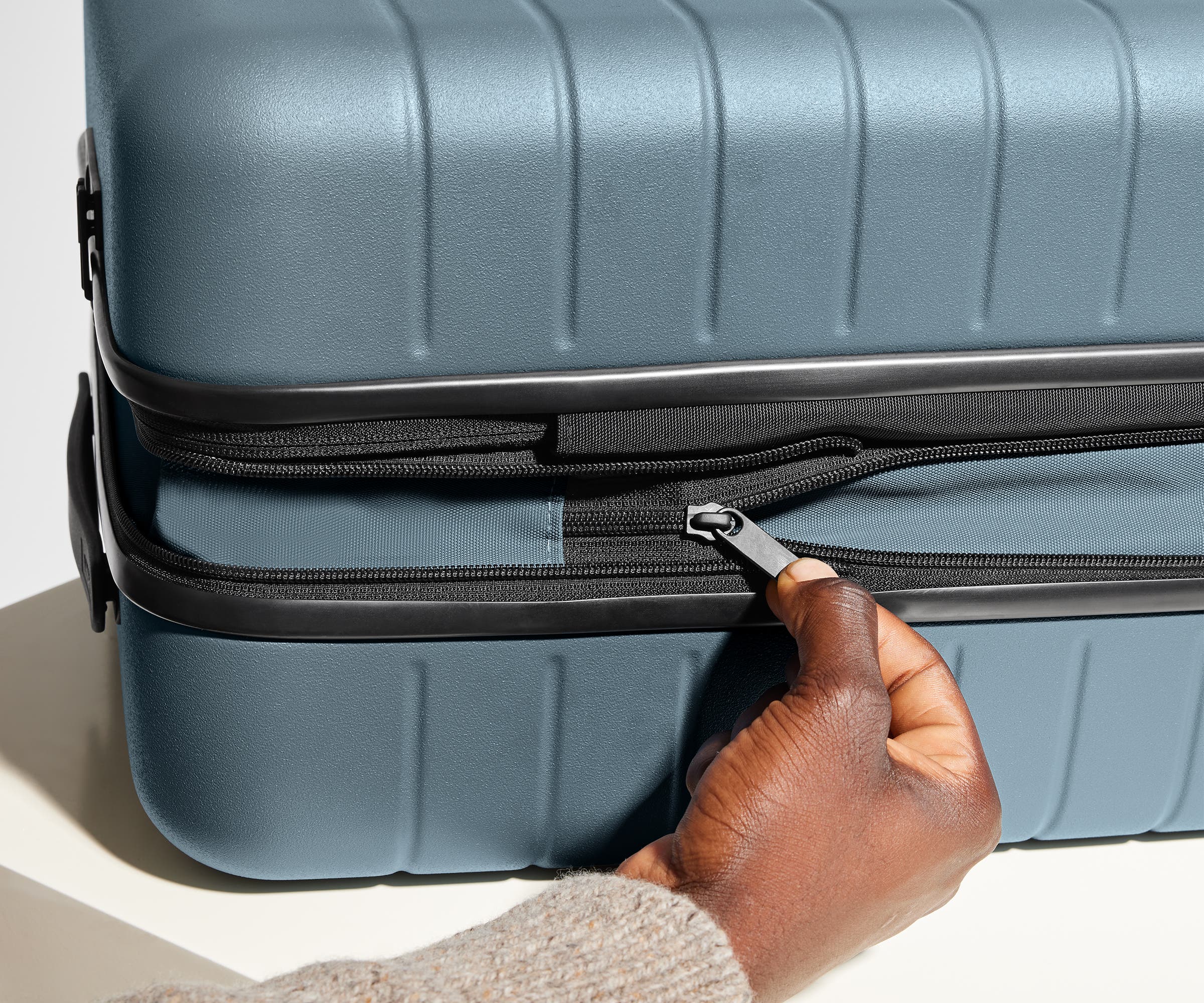 away-the-carry-on-flex-in-coast-blue-expandable-carry-on-luggage image 6