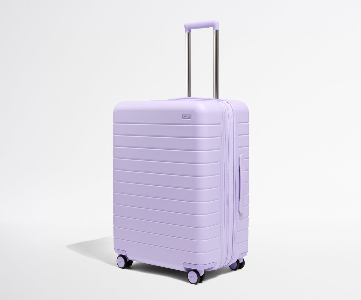 away-the-medium-flex-in-lavender-haze-purple-expandable-hardside-checked-suitcas image 1